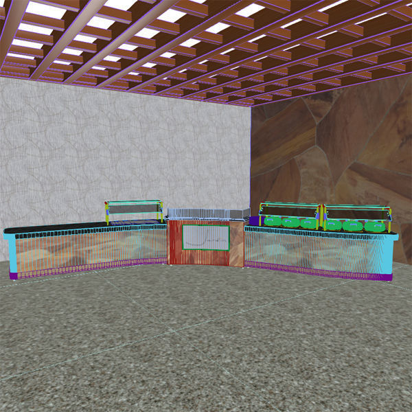 Curved Buffet Island MR 3D model_7