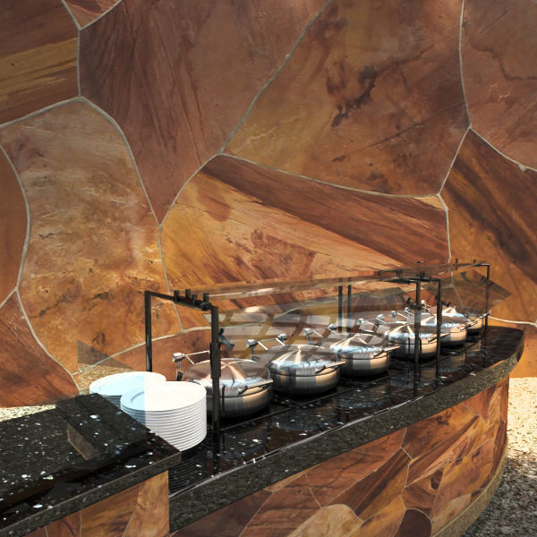 Curved Buffet Island MR 3D model_6