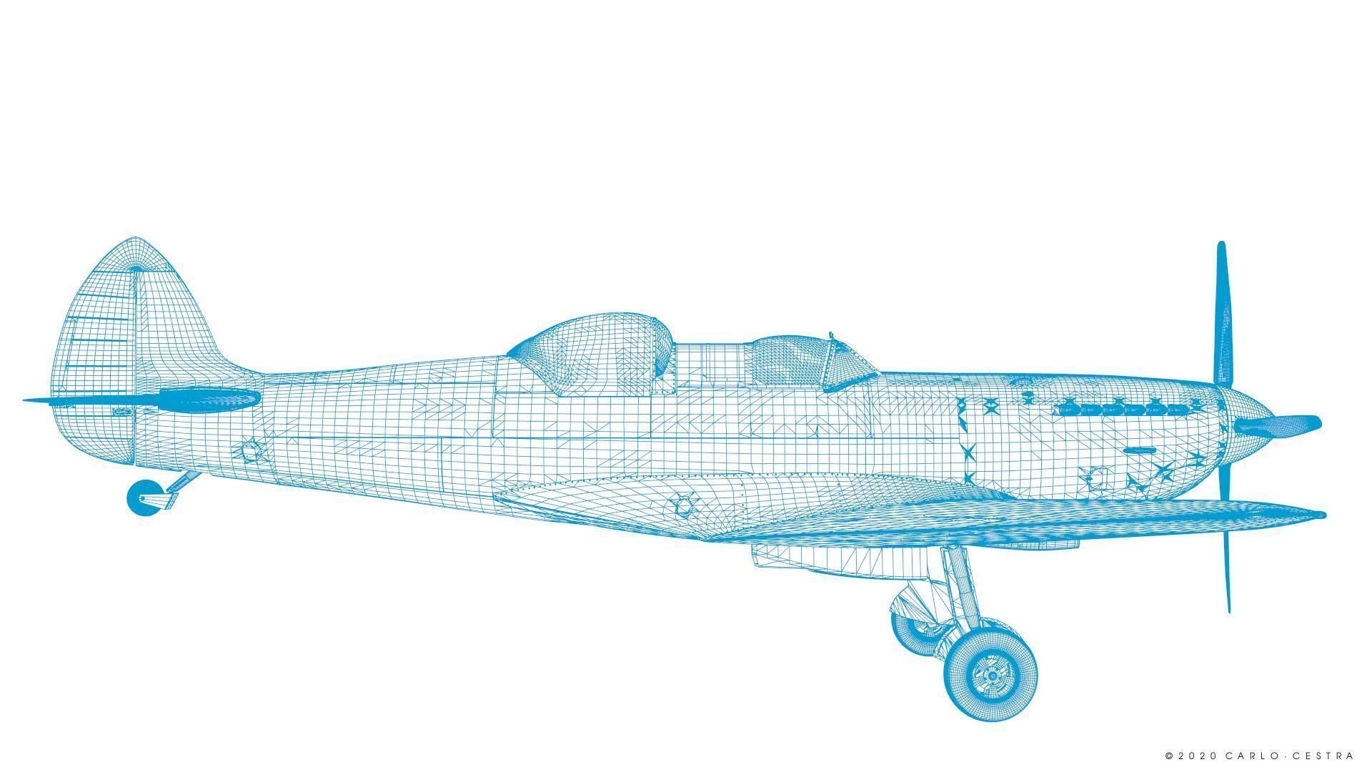 SPITFIRE TR MK9 3D model_33