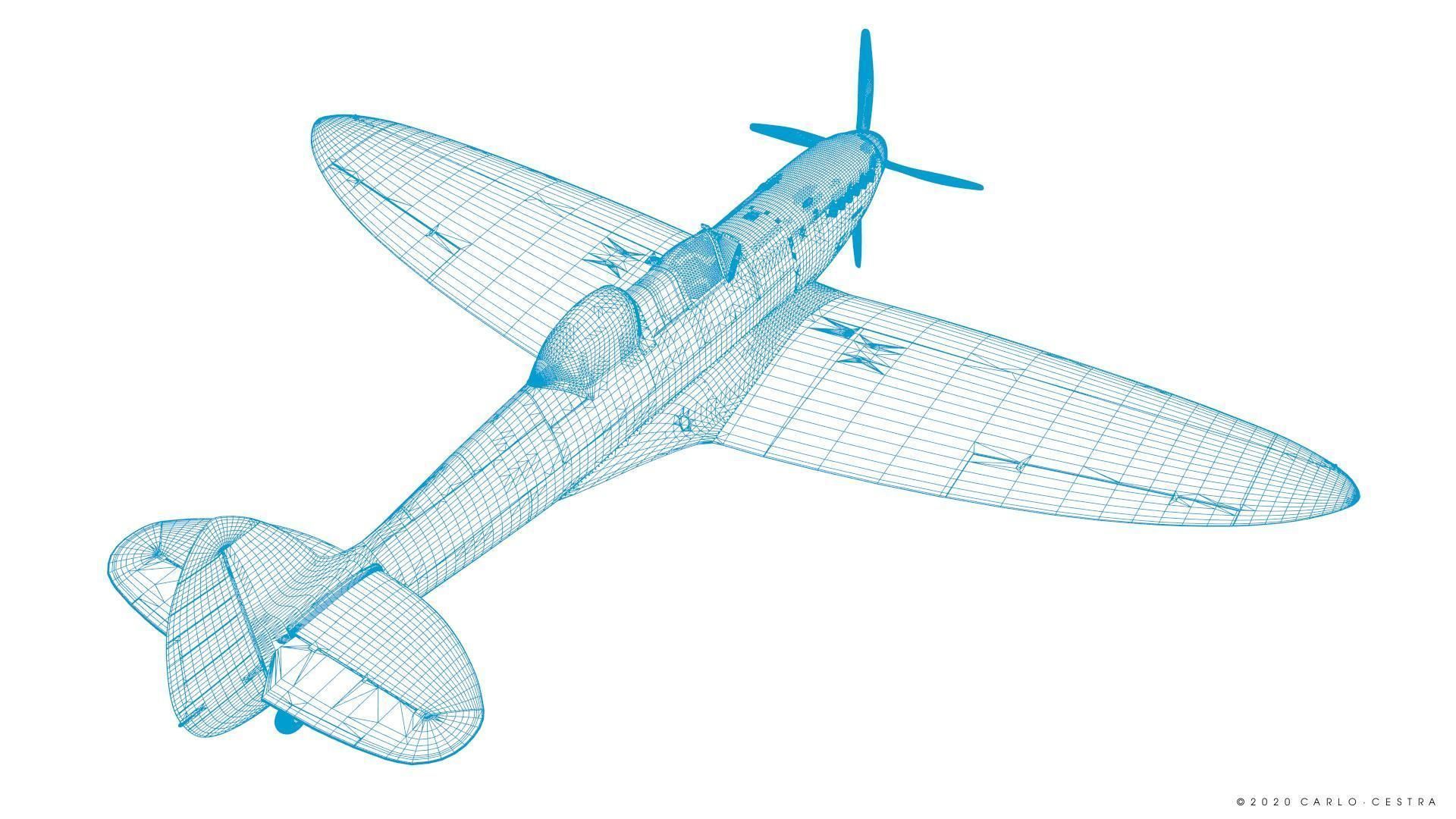 SPITFIRE TR MK9 3D model_27