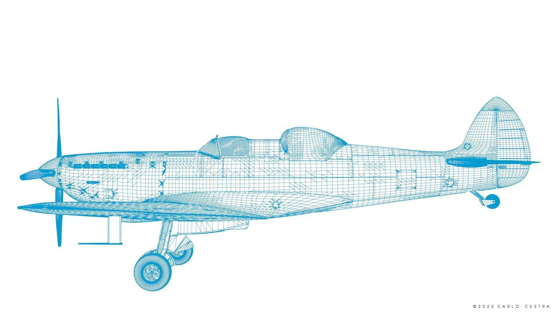 SPITFIRE TR MK9 3D model_32