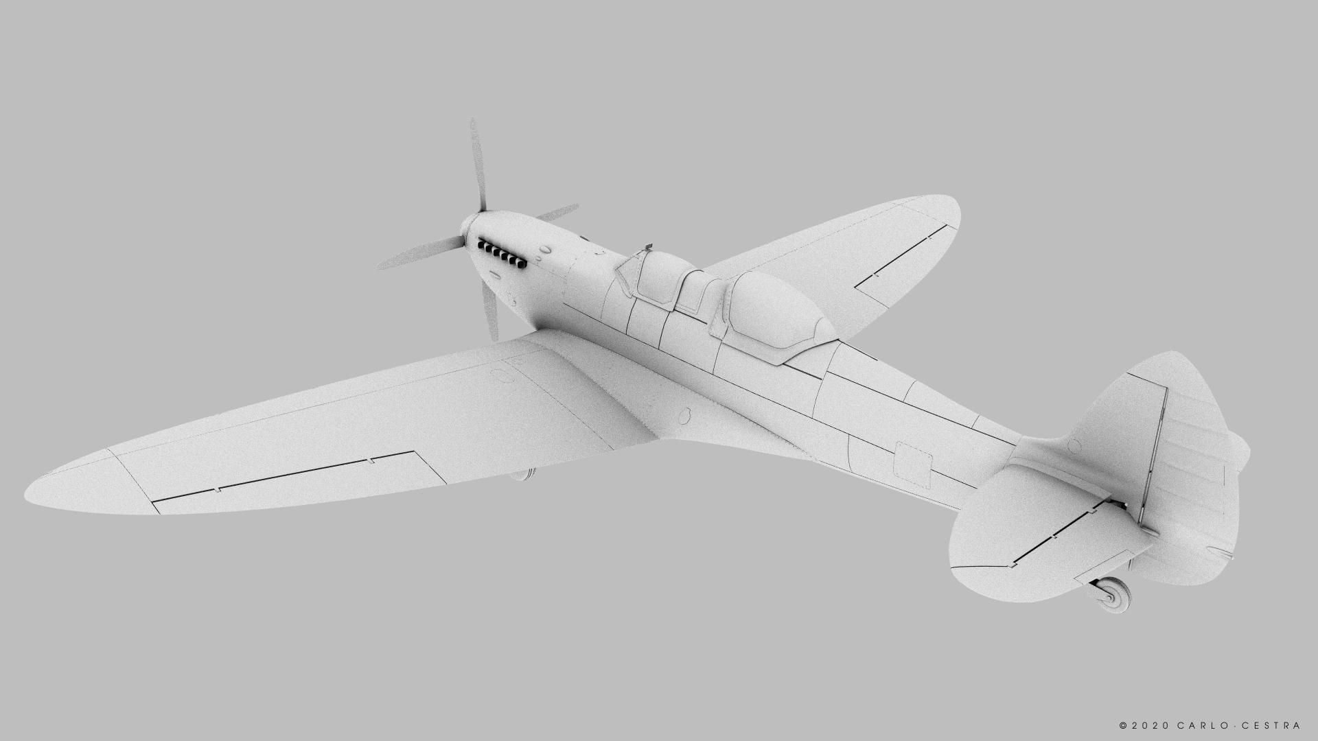 SPITFIRE TR MK9 3D model_2