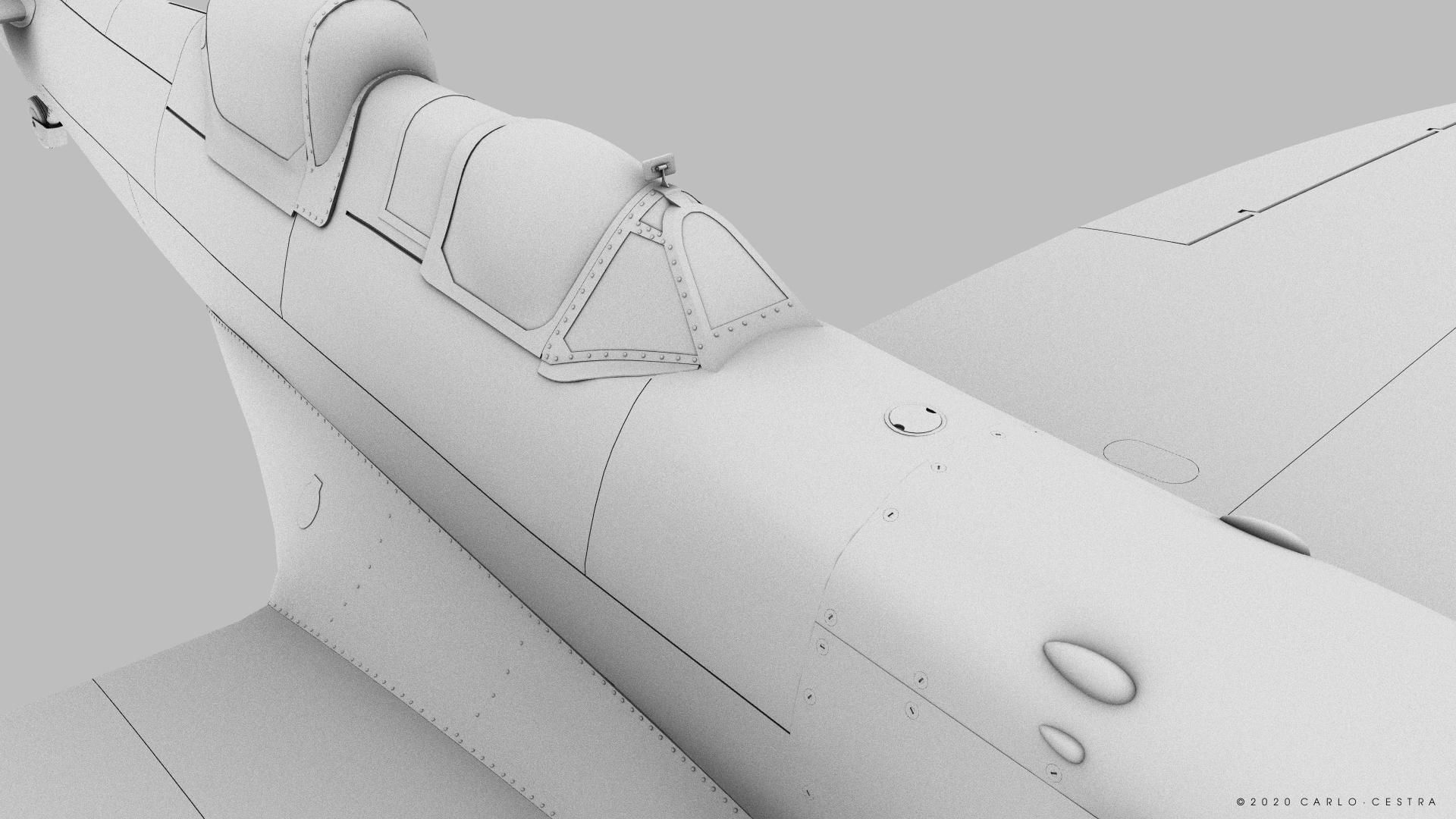 SPITFIRE TR MK9 3D model_4