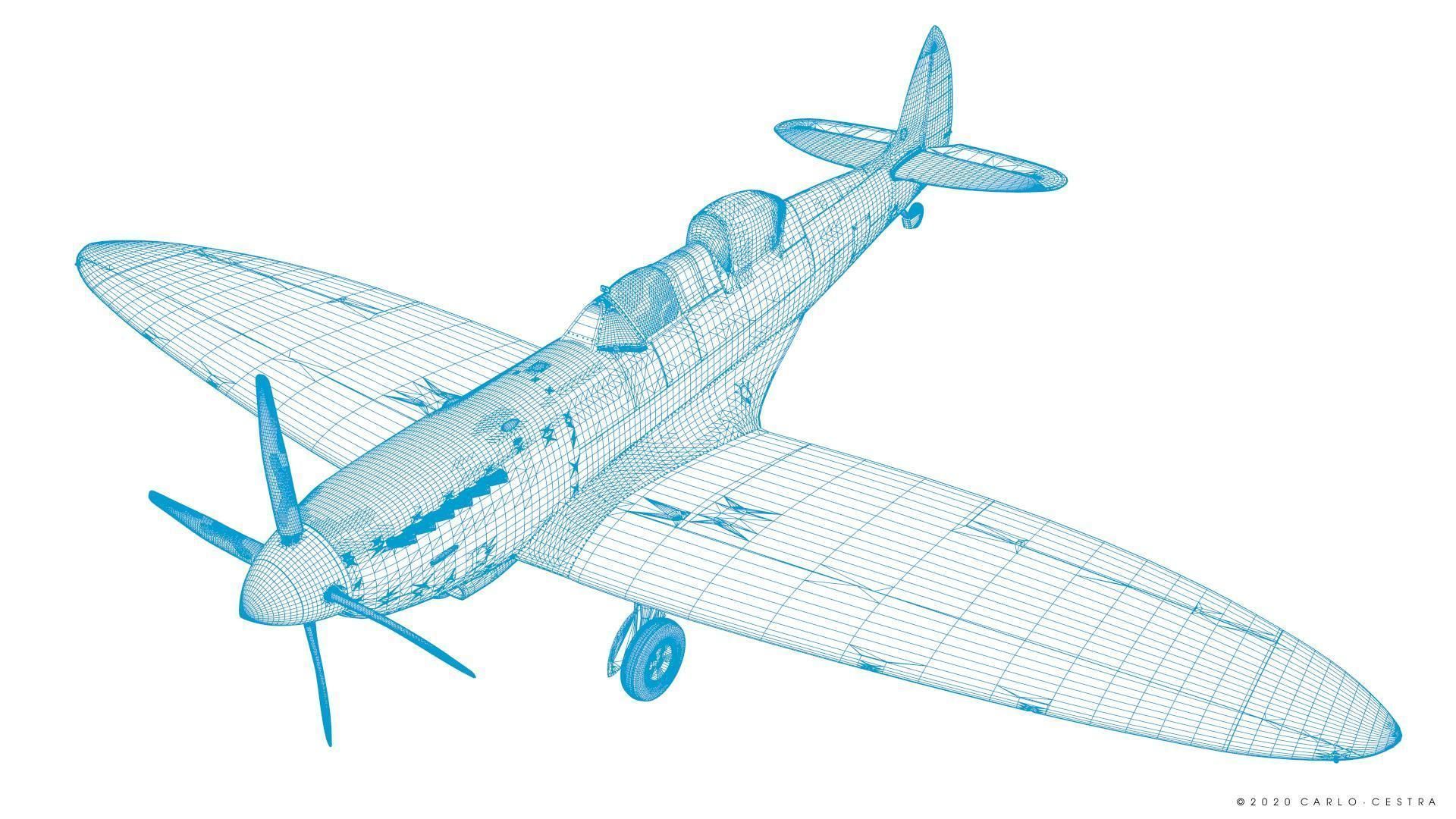 SPITFIRE TR MK9 3D model_21