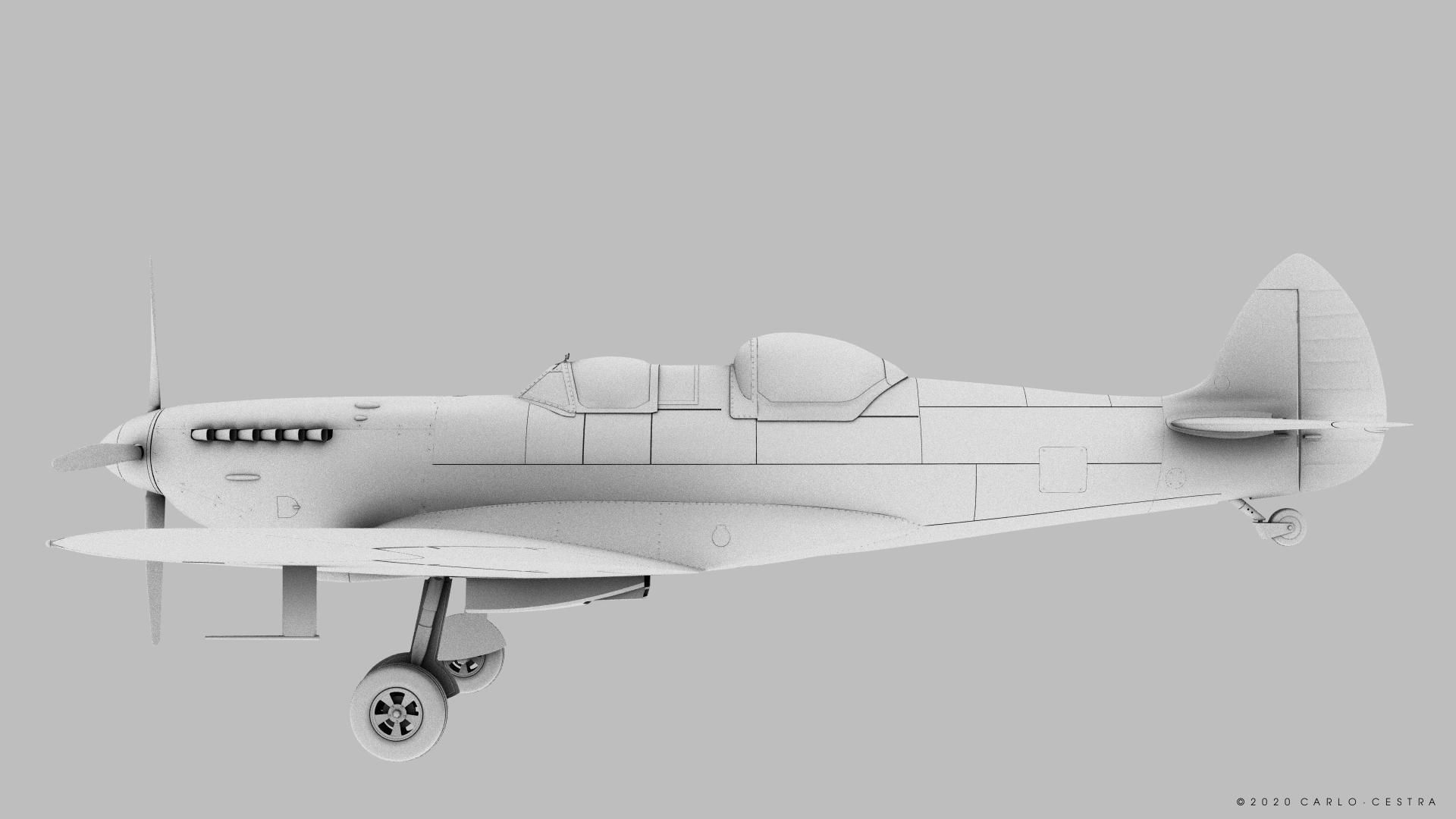 SPITFIRE TR MK9 3D model_12