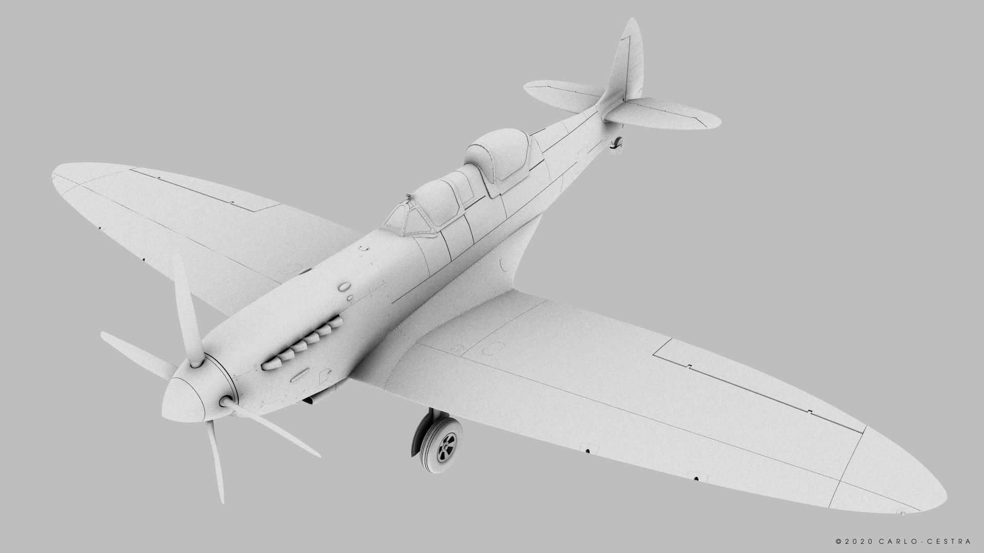 SPITFIRE TR MK9 3D model_1