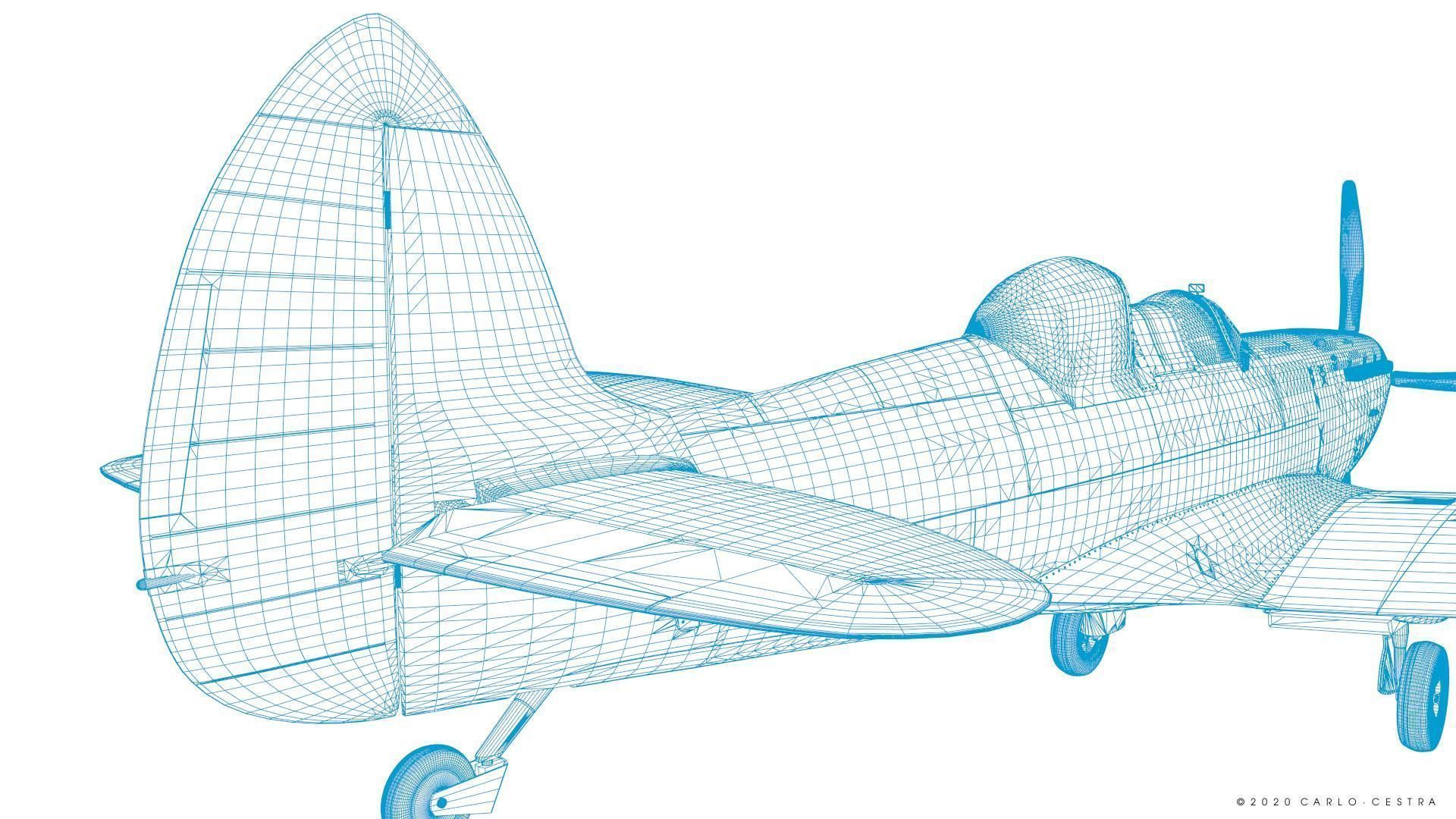 SPITFIRE TR MK9 3D model_29