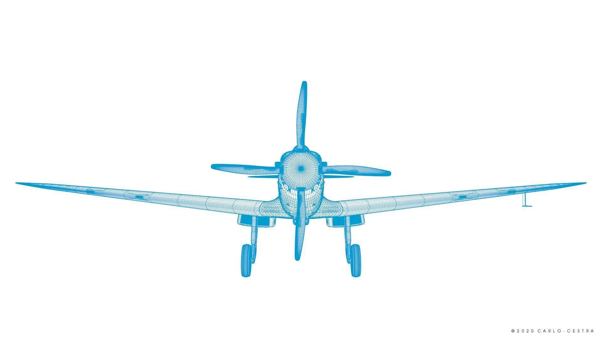 SPITFIRE TR MK9 3D model_31