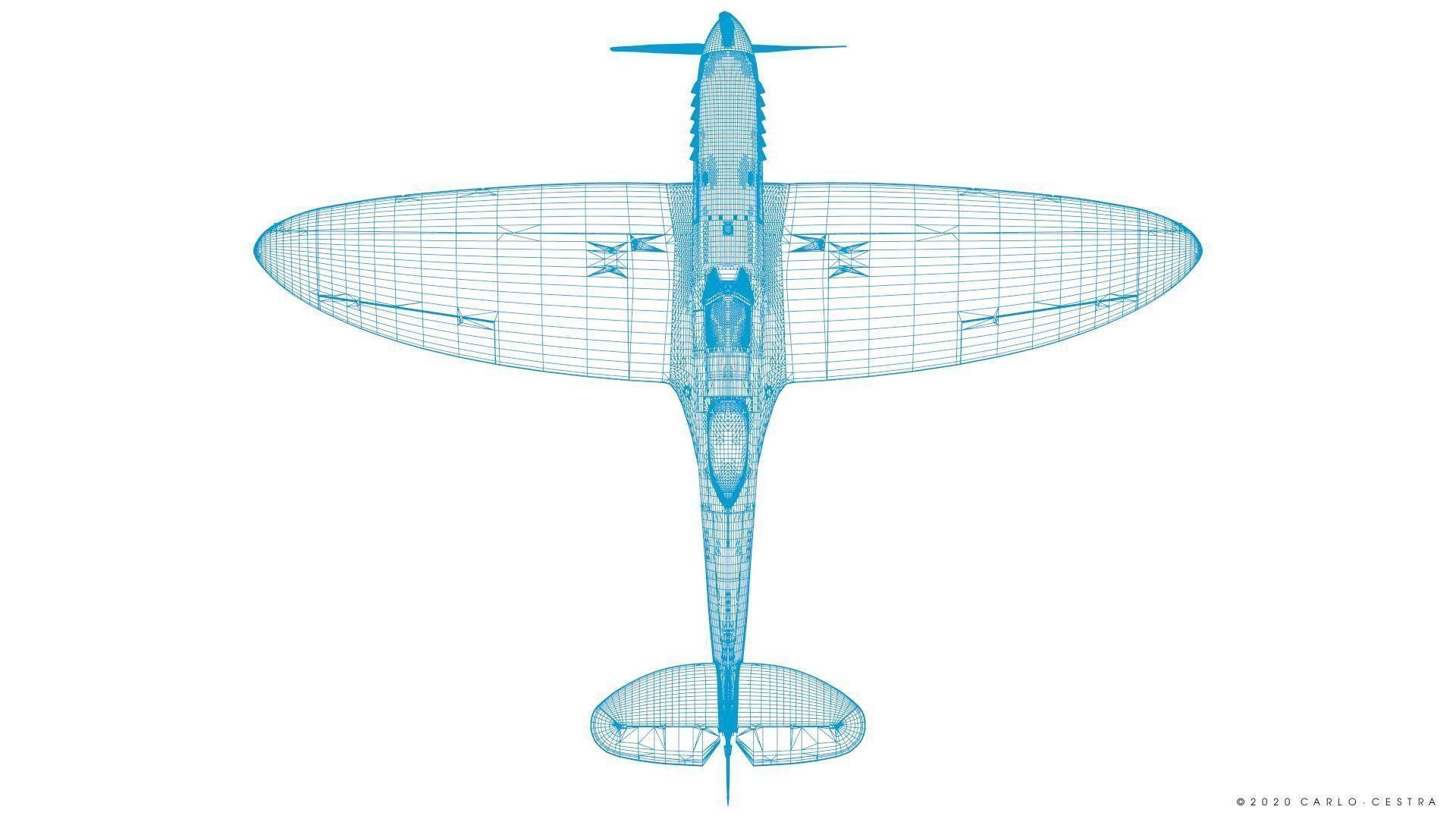 SPITFIRE TR MK9 3D model_34