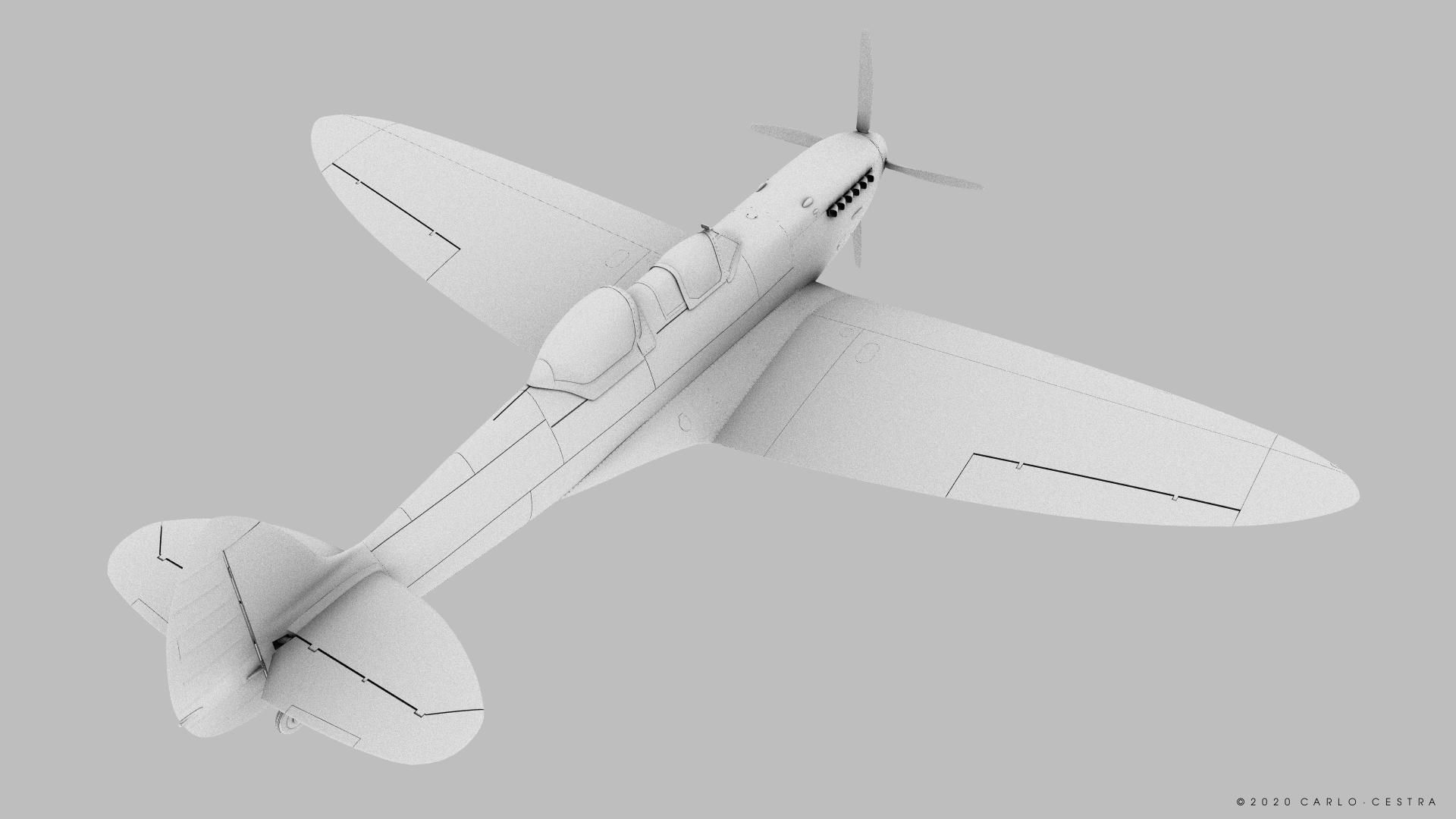 SPITFIRE TR MK9 3D model_7