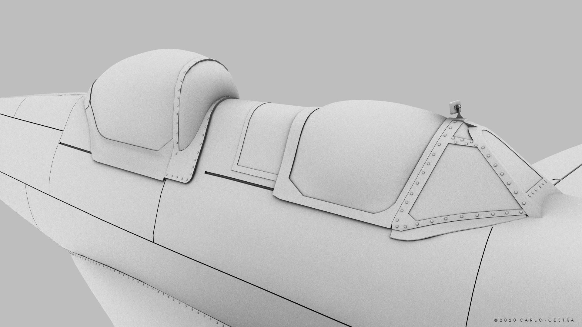 SPITFIRE TR MK9 3D model_5