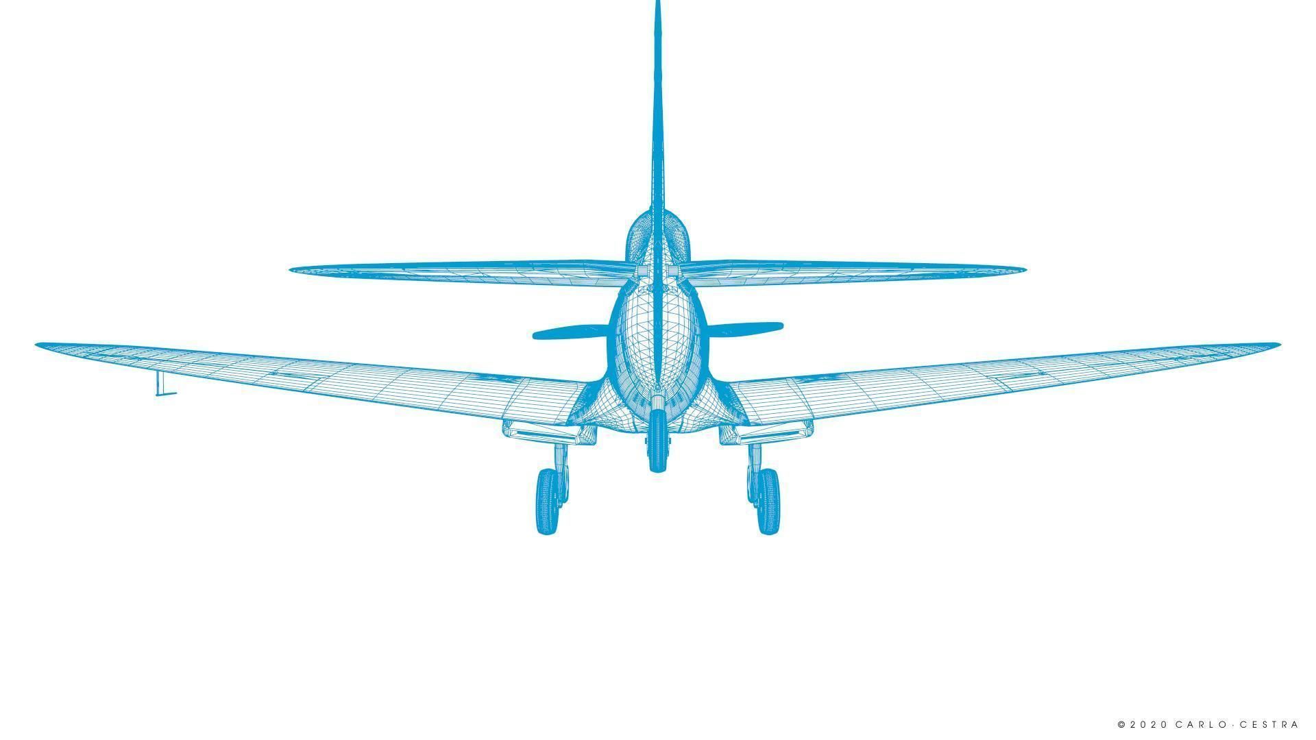 SPITFIRE TR MK9 3D model_30