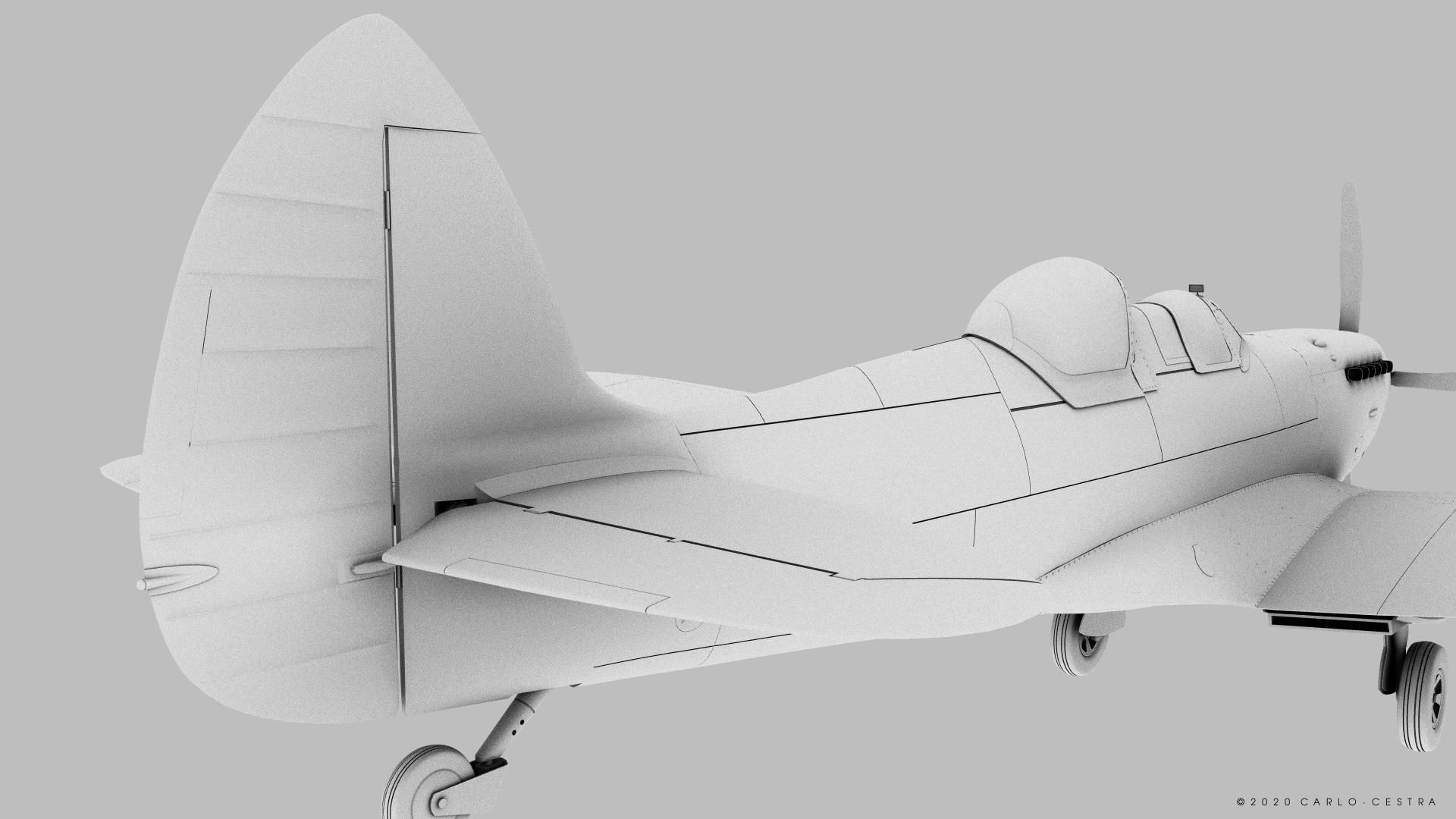 SPITFIRE TR MK9 3D model_9
