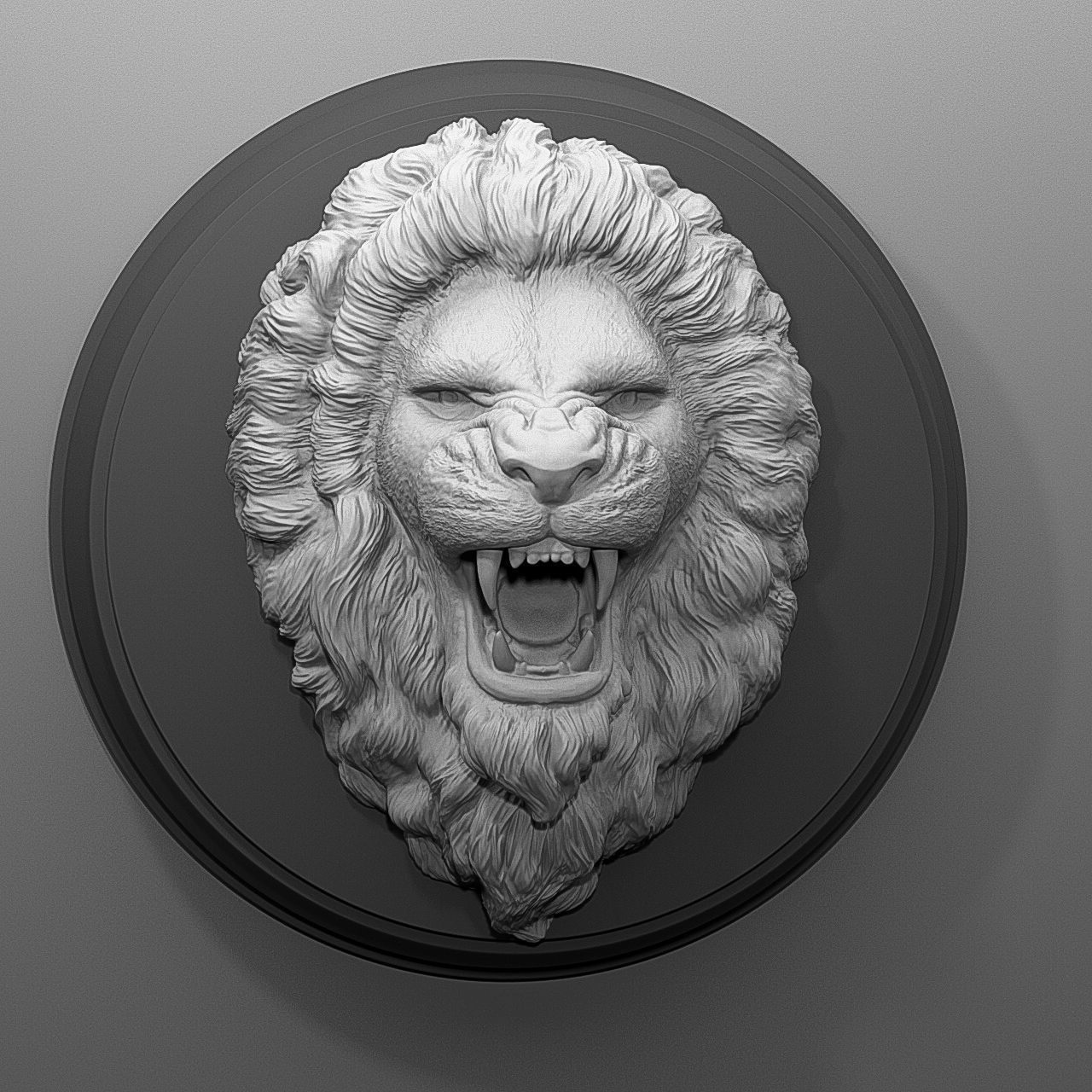 Lion Roar 01 3D print model_3