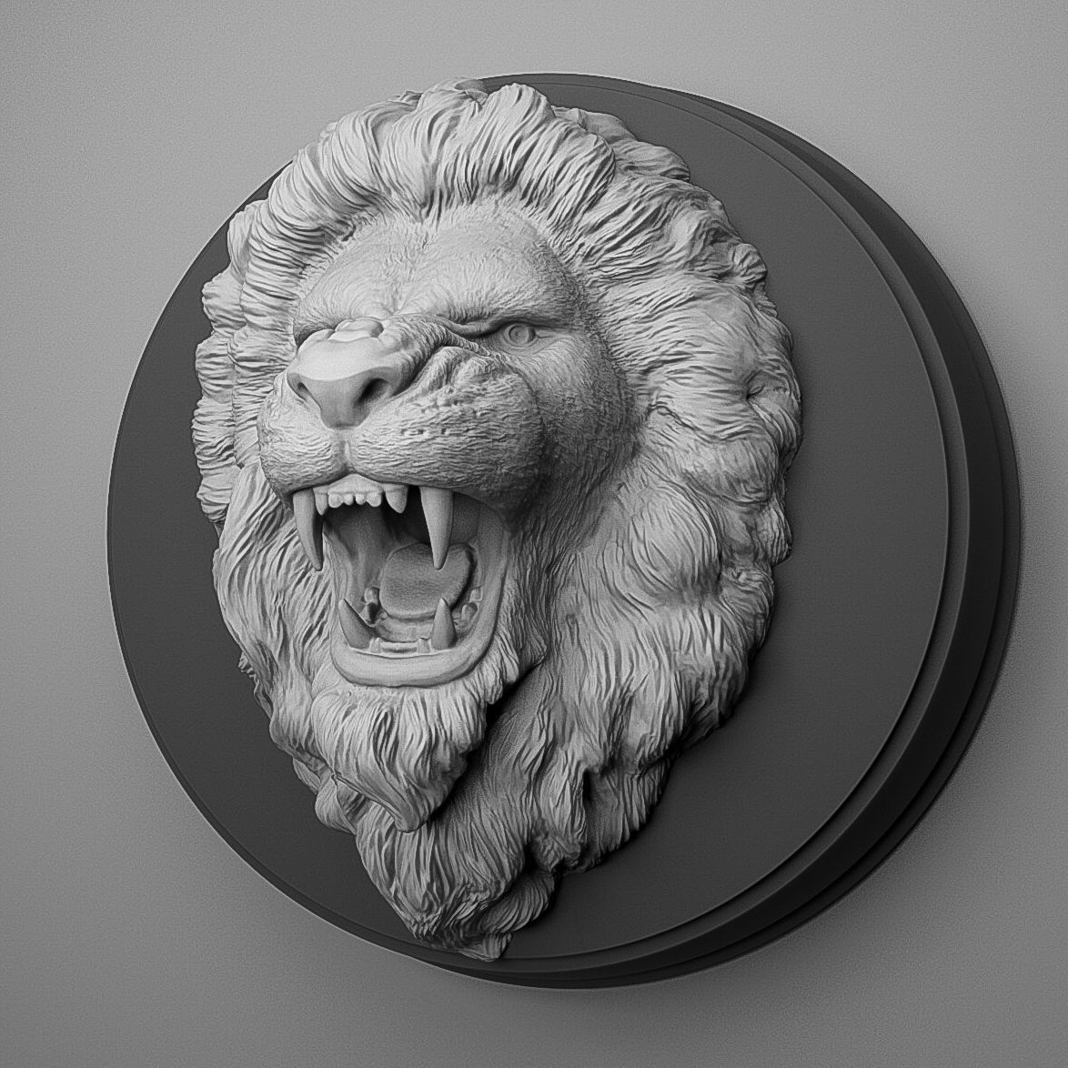 Lion Roar 01 3D print model_1