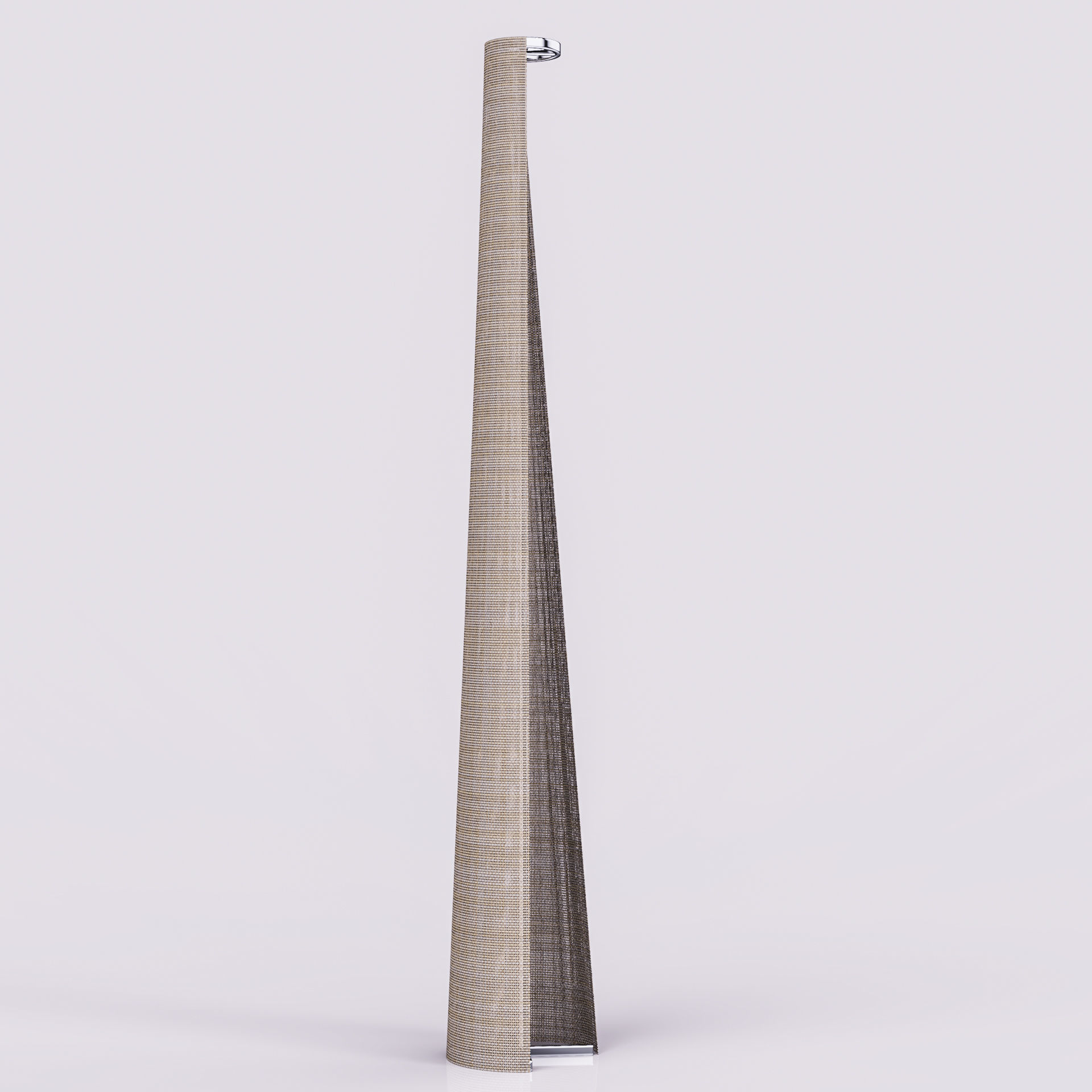 Elegant wicker floor lamp  3D model_1