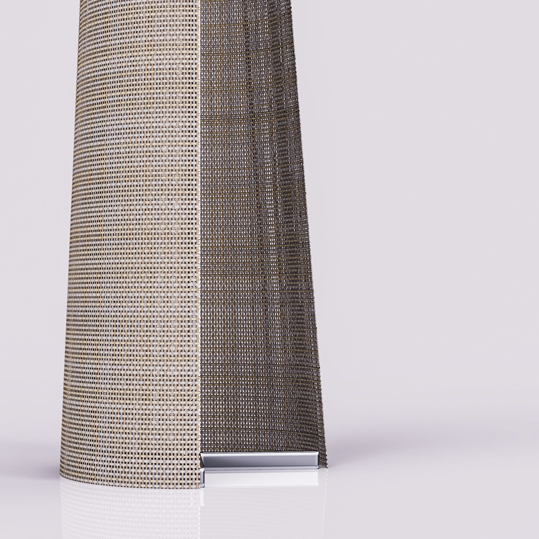 Elegant wicker floor lamp  3D model_2