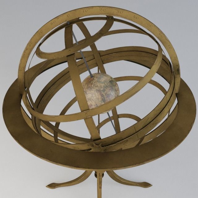  Armilar Sphere 3D model_2