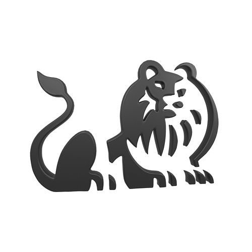 Lion Emblem v4 003 Low-poly 3D model