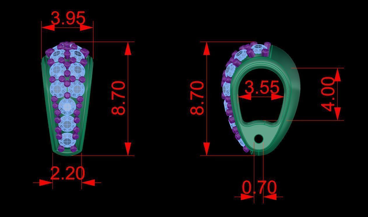 Alphabet Bubble J 3D print model_13