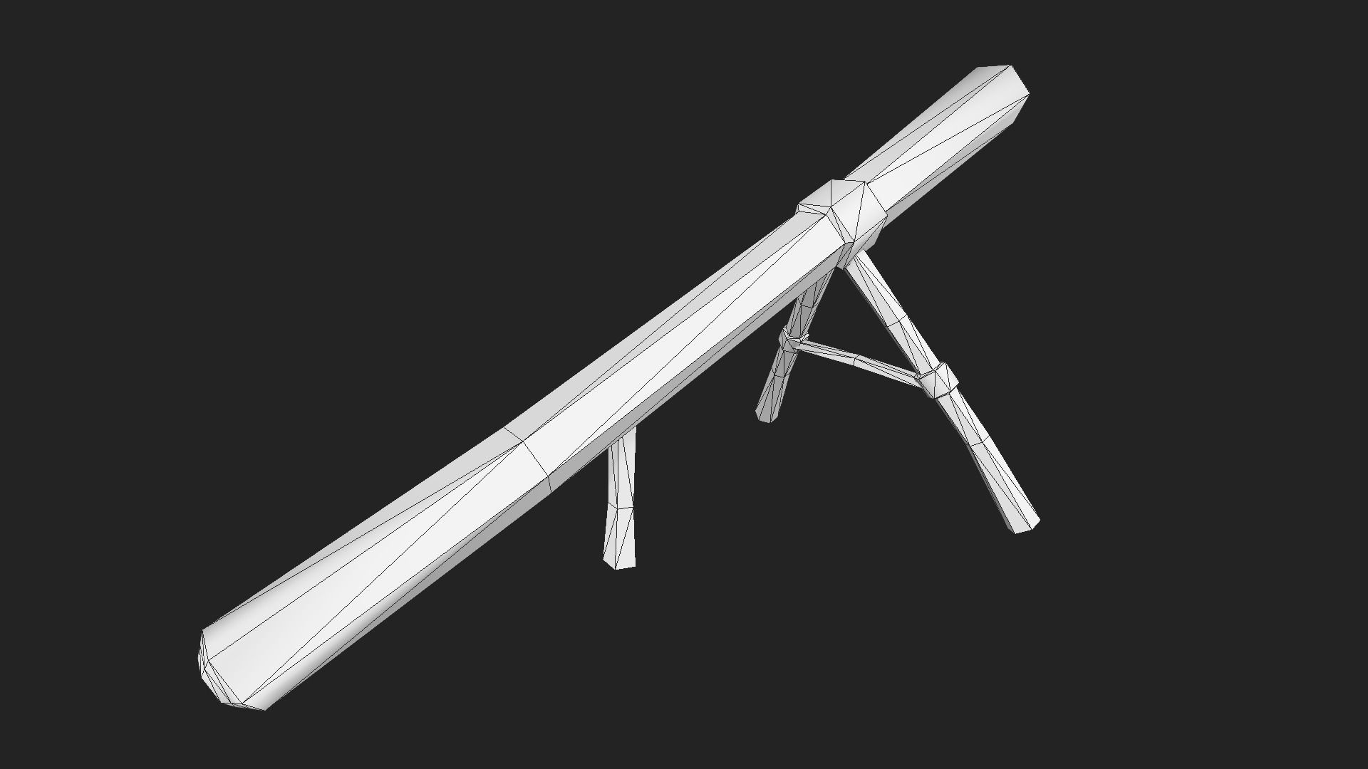 Log Ramp Low-poly 3D model_4