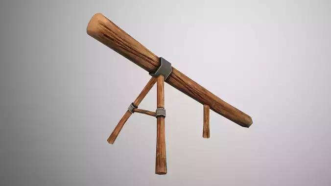 Log Ramp Low-poly 3D model