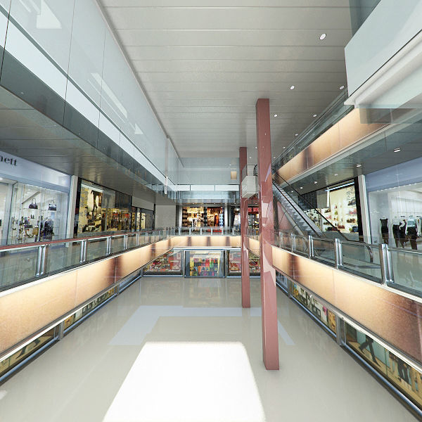 Shopping Mall Interior 3 3D model_6