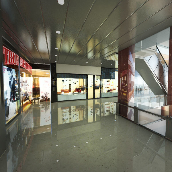 Shopping Mall Interior 3 3D model_5