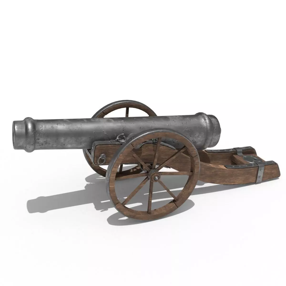 Field cannon 3D model_0