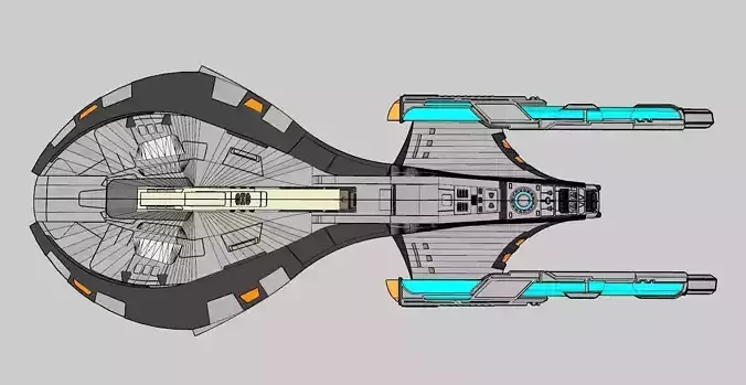 Refit model of an Arbiter class battleship 3D print model