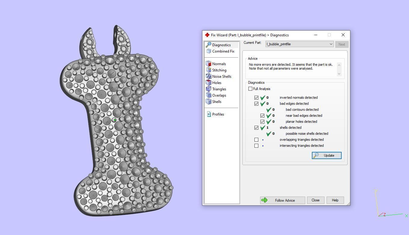 Alphabet Bubble I 3D print model_16