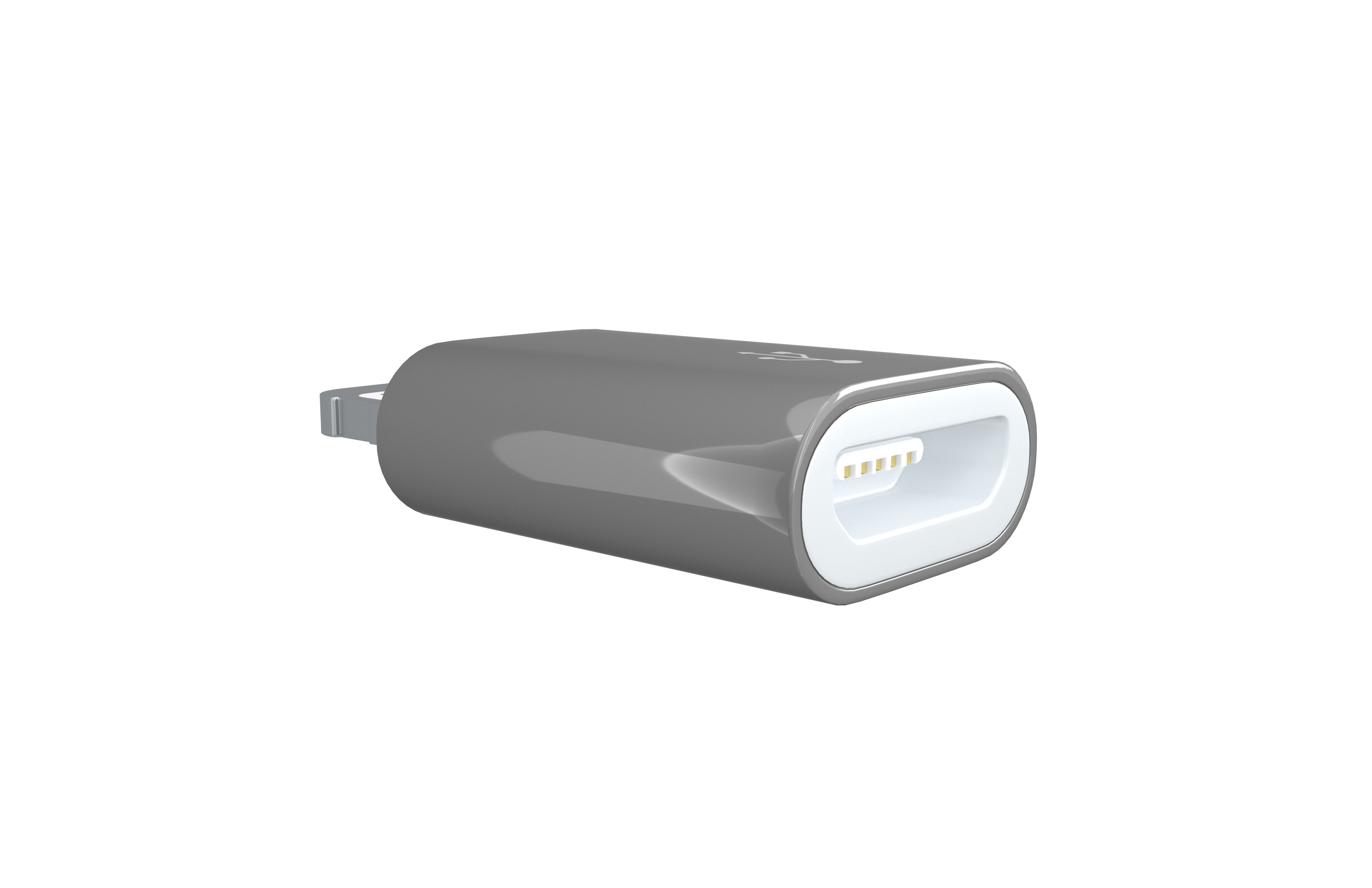 Lightning to Micro USB Converter v1 002 Low-poly 3D model_3