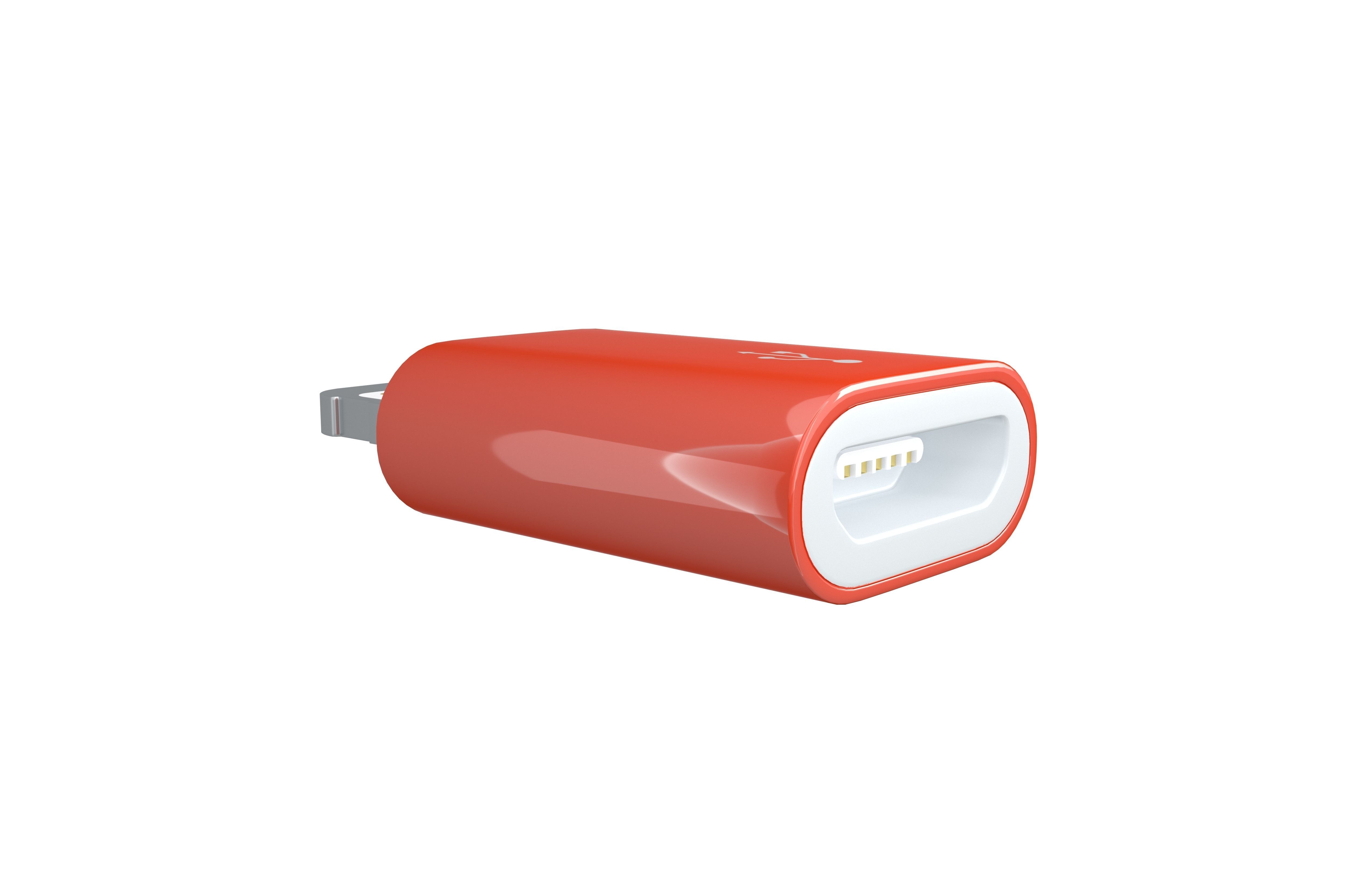 Lightning to Micro USB Converter v1 005 Low-poly 3D model_3