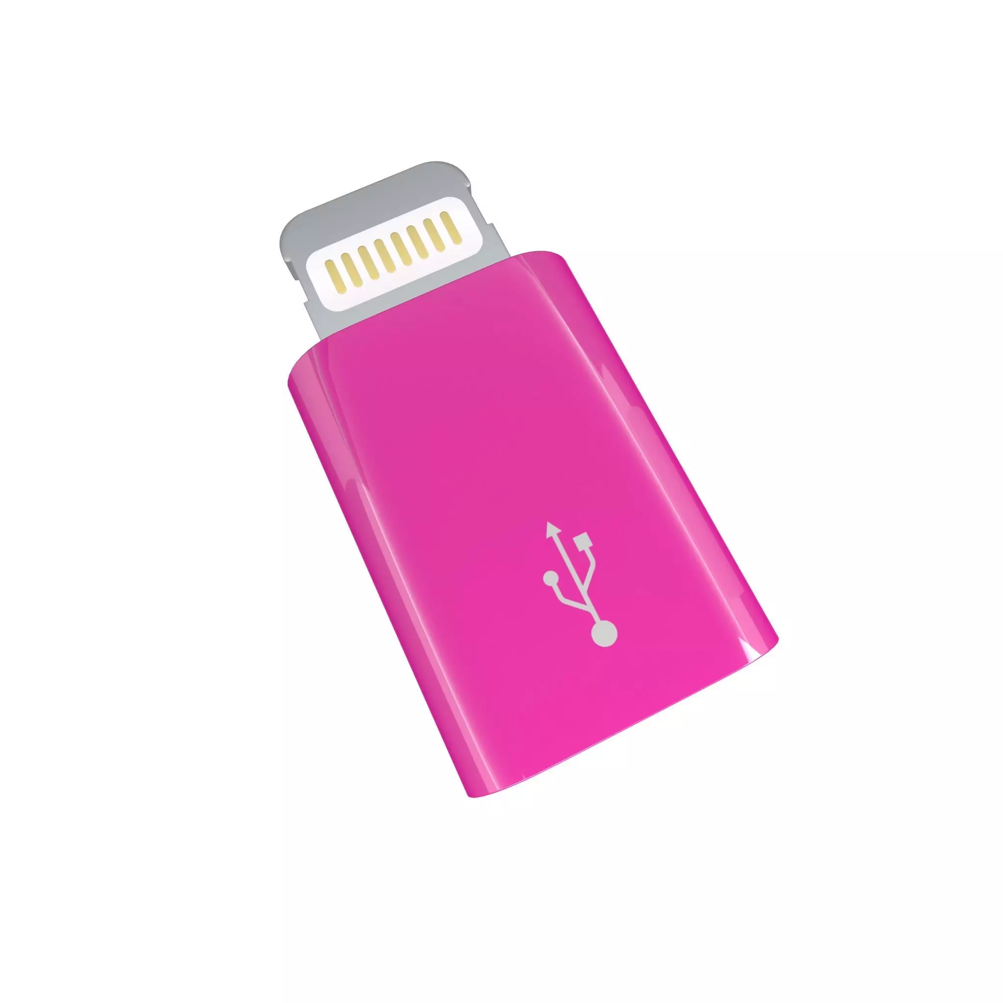 Lightning to Micro USB Converter v1 007 Low-poly 3D model_0