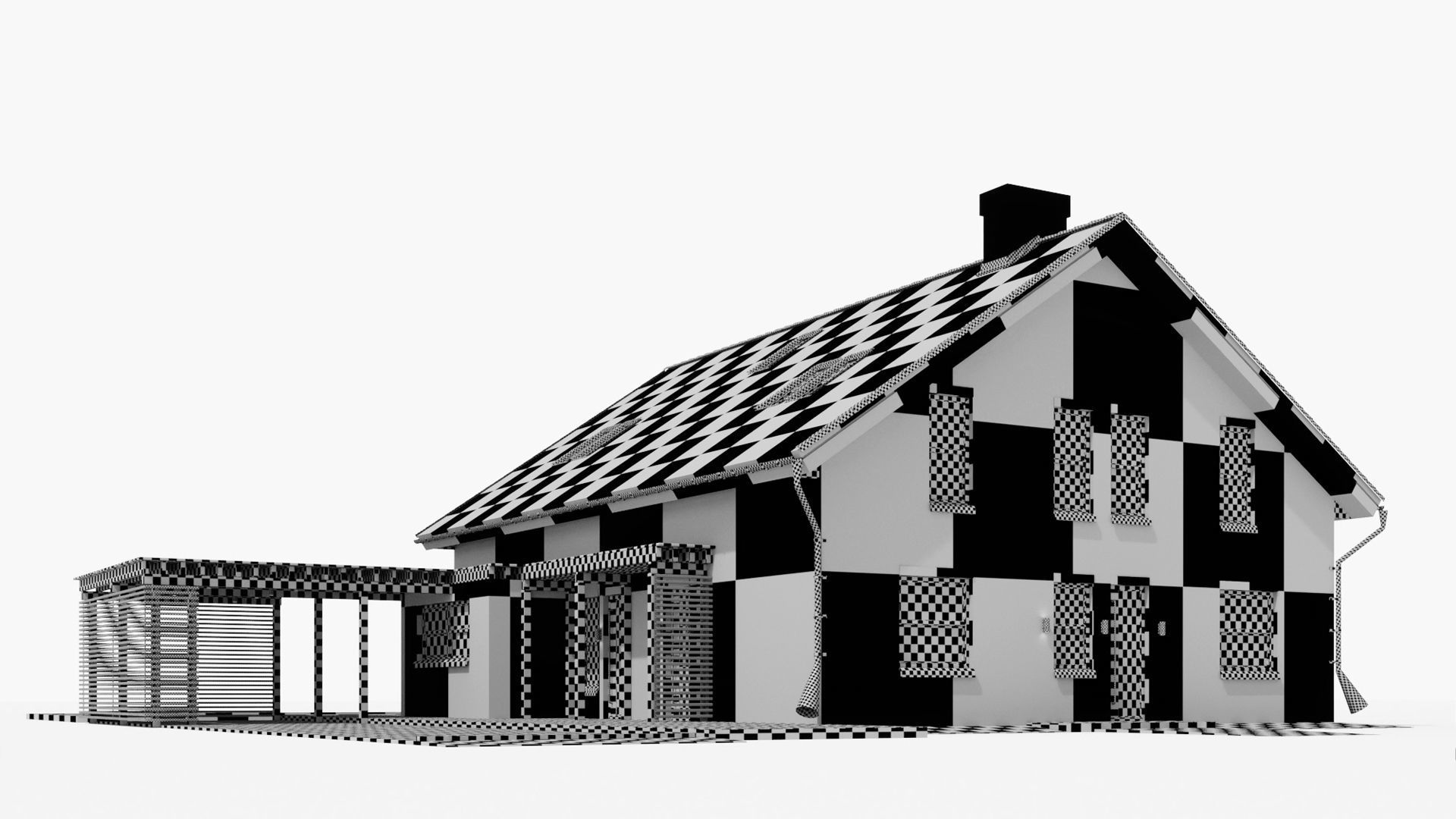 Large cottage with a canopy and a swimming pool 3D model_14