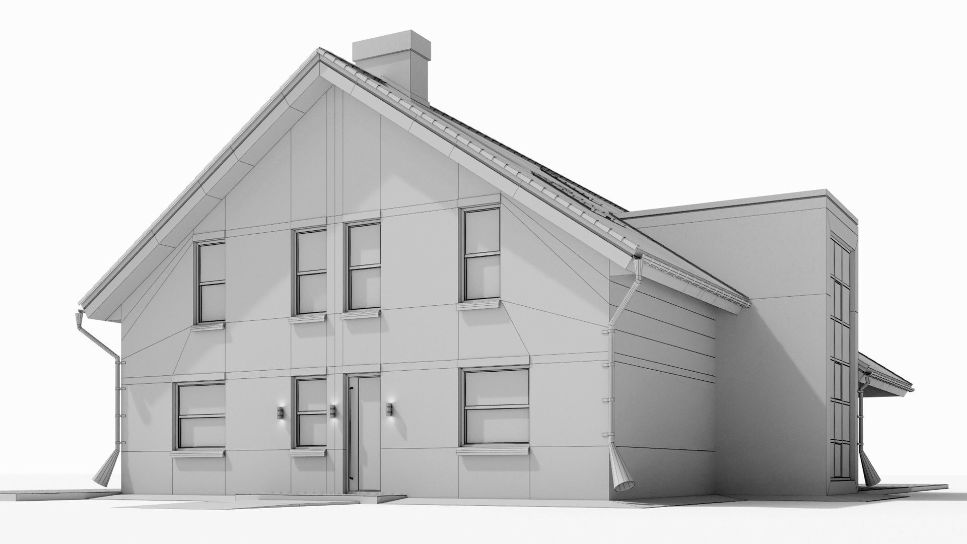 Large cottage with a canopy and a swimming pool 3D model_8