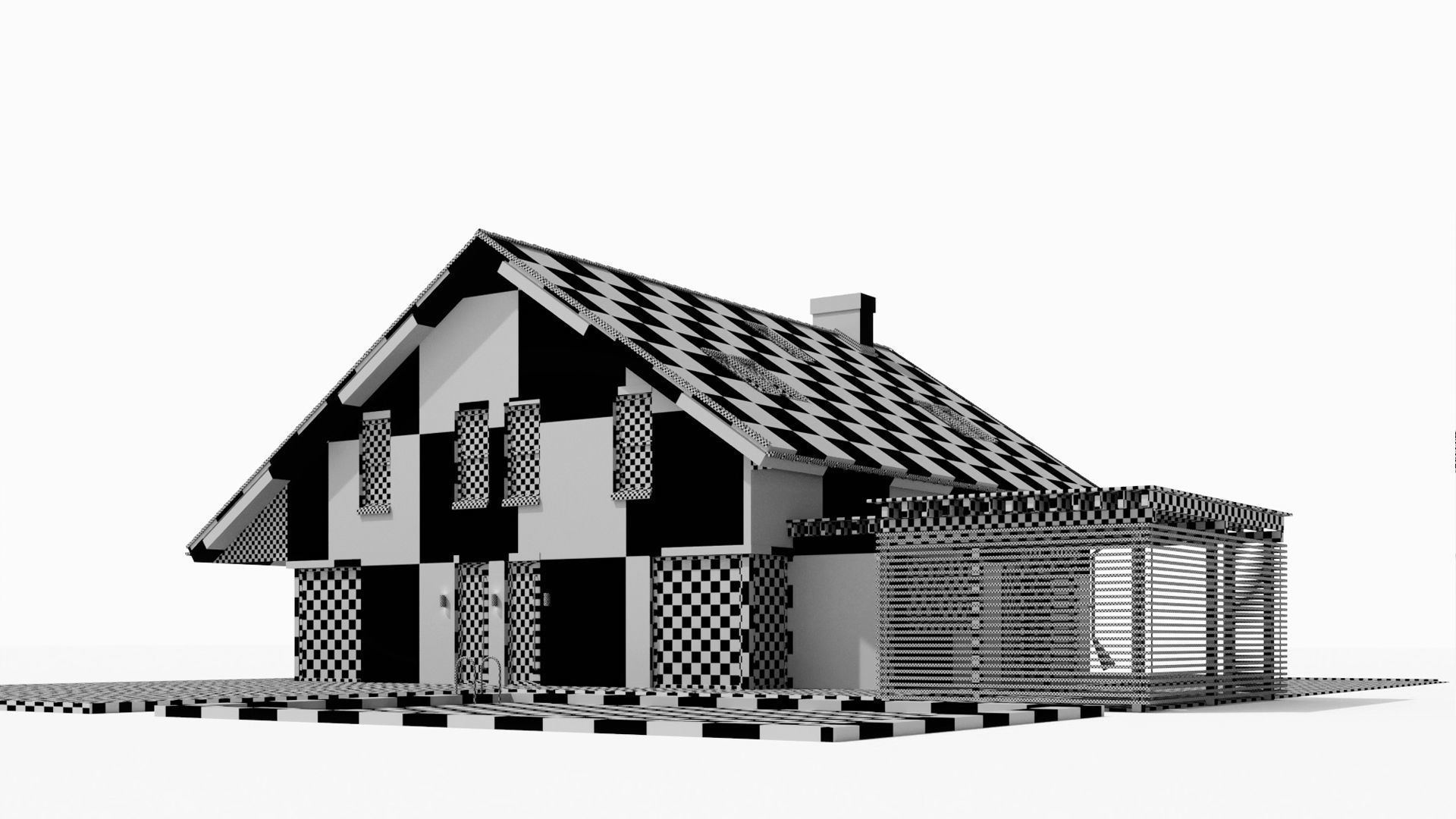 Large cottage with a canopy and a swimming pool 3D model_17