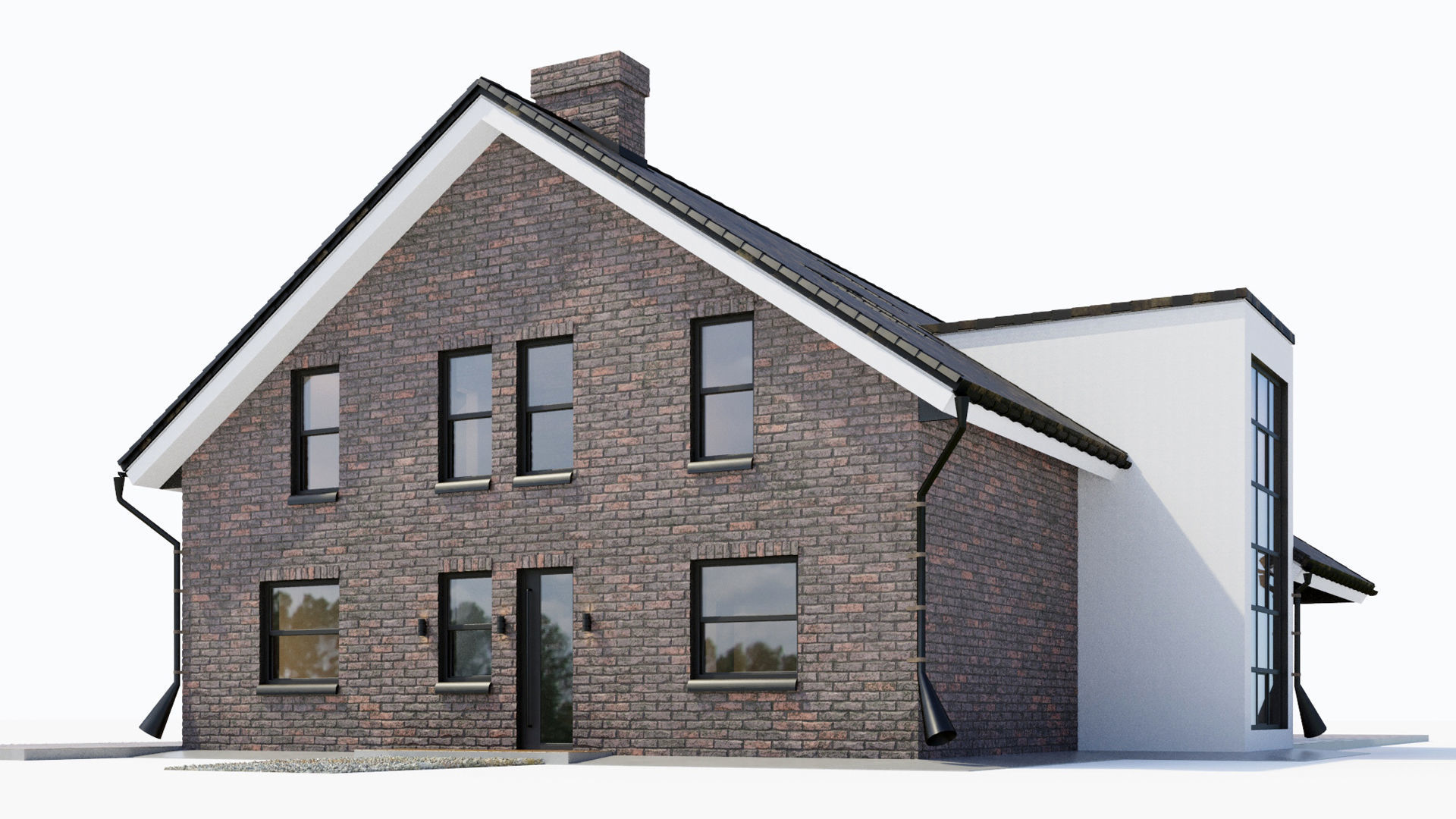 Large cottage with a canopy and a swimming pool 3D model_3