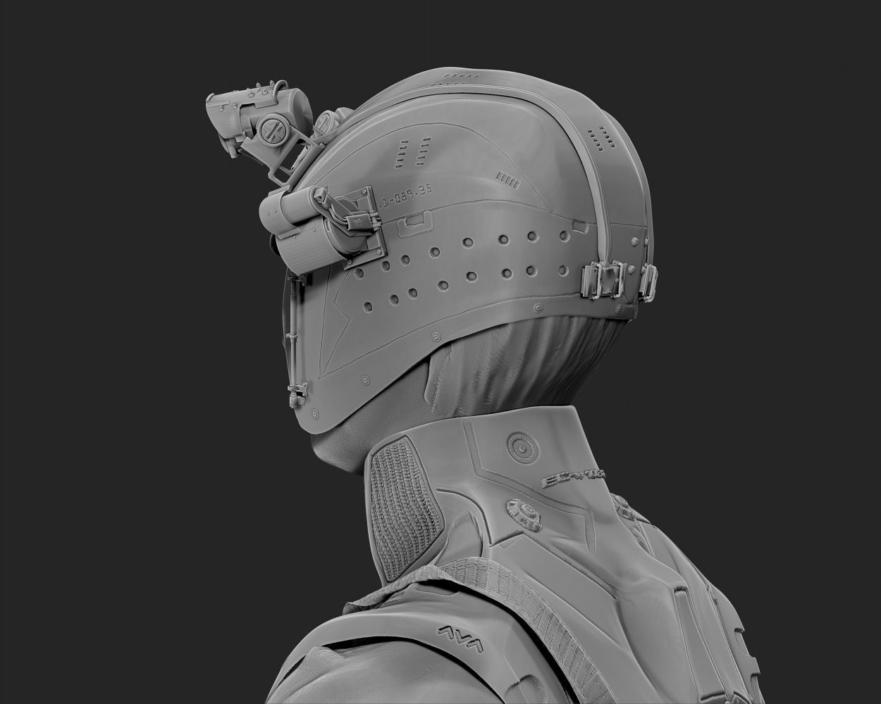 Futuristic Male Character 3D model_12