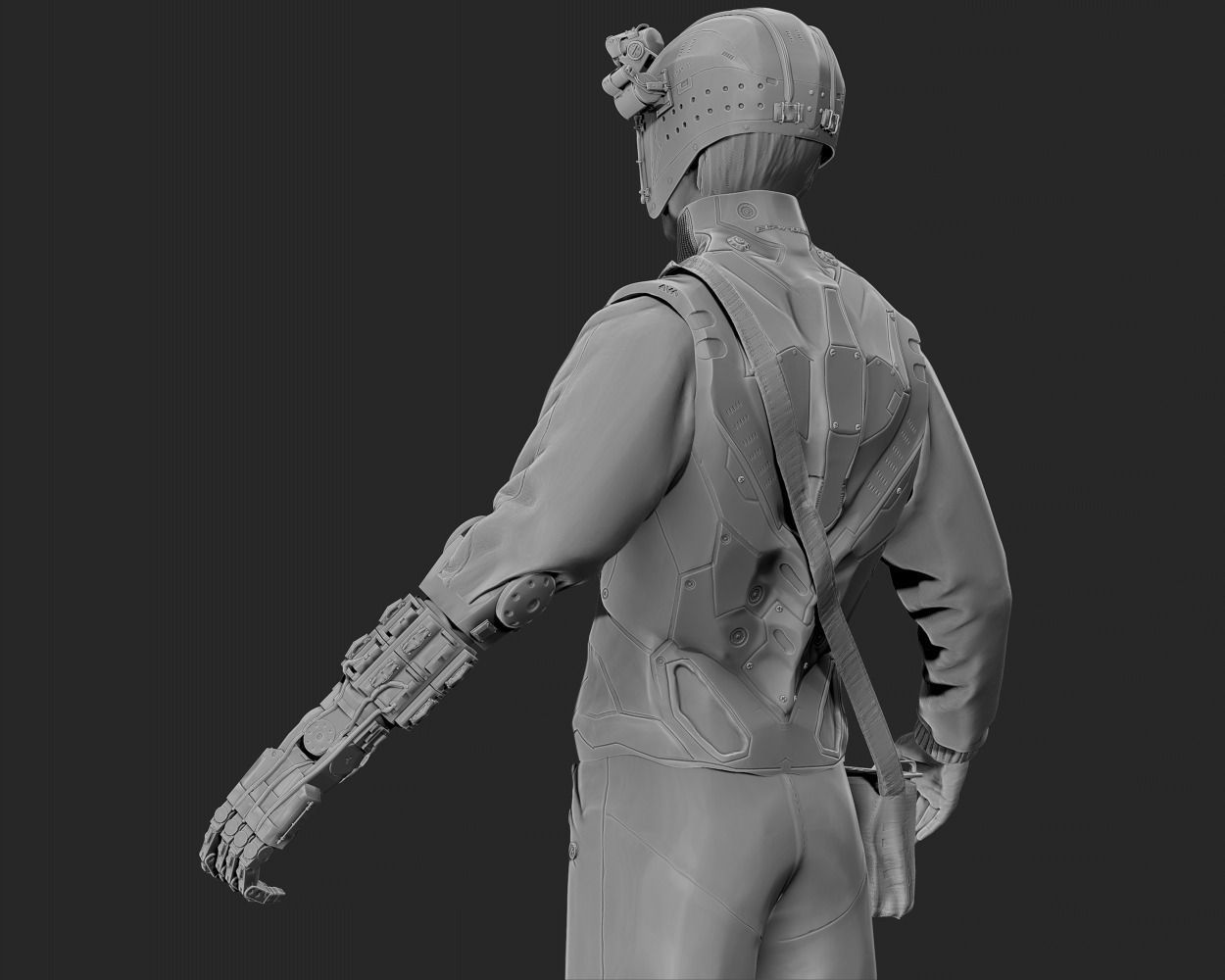 Futuristic Male Character 3D model_11