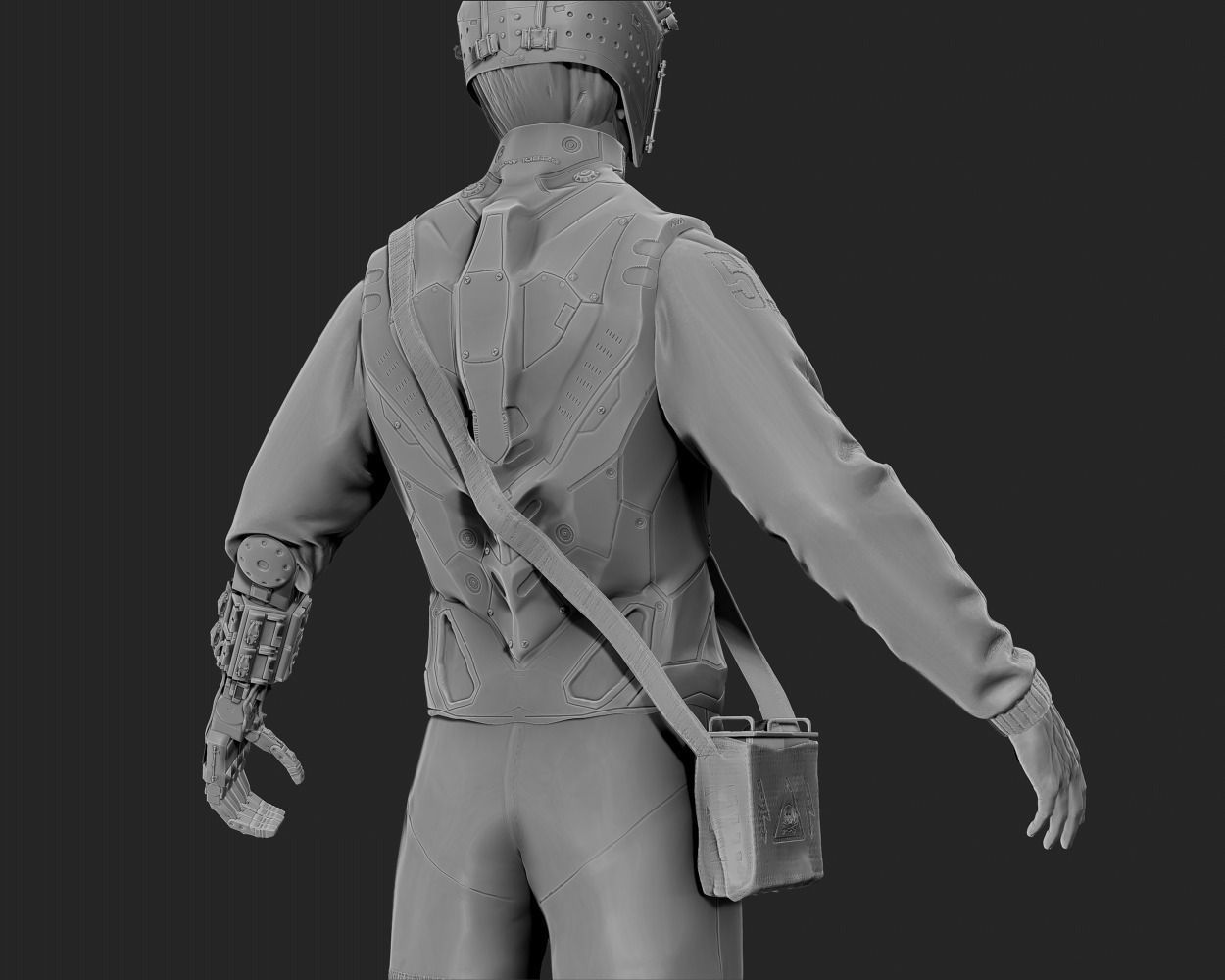 Futuristic Male Character 3D model_10