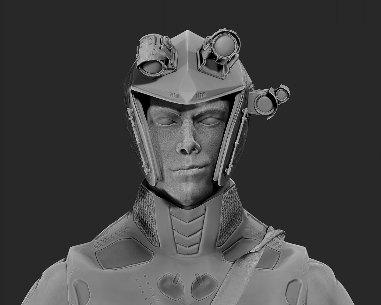 Futuristic Male Character 3D model_8