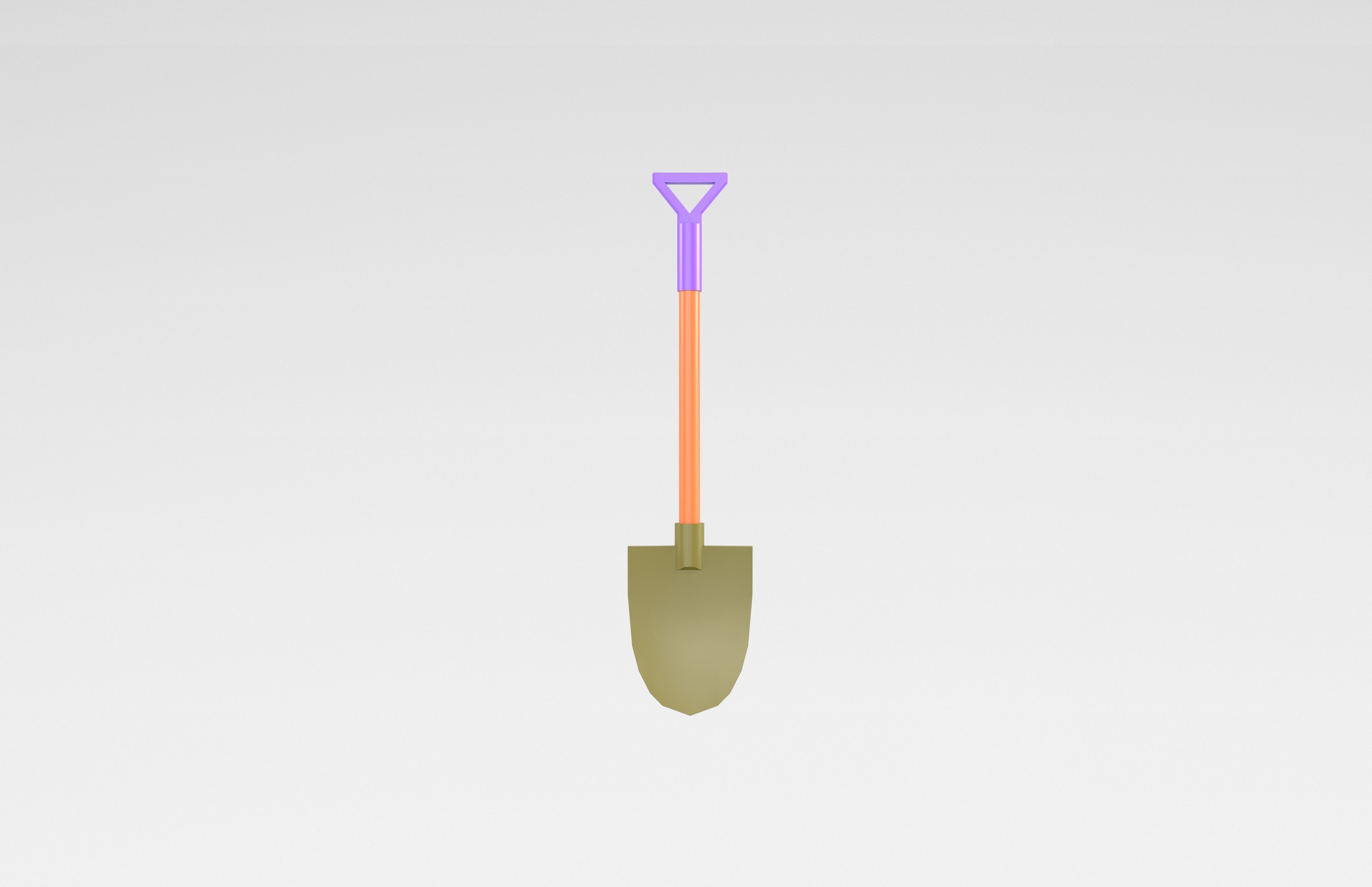 Shovel v1 003 Low-poly 3D model_1