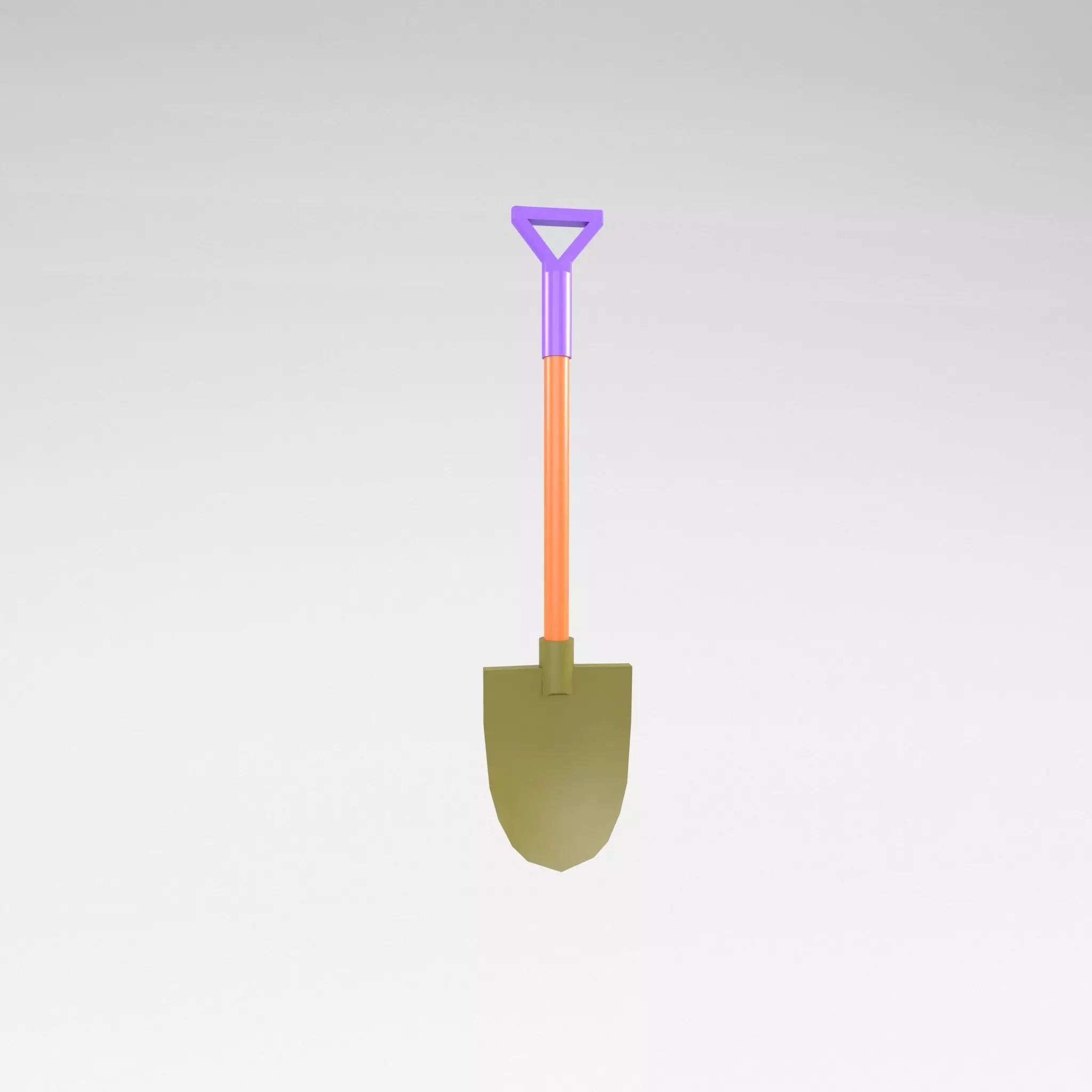 Shovel v1 003 Low-poly 3D model_0