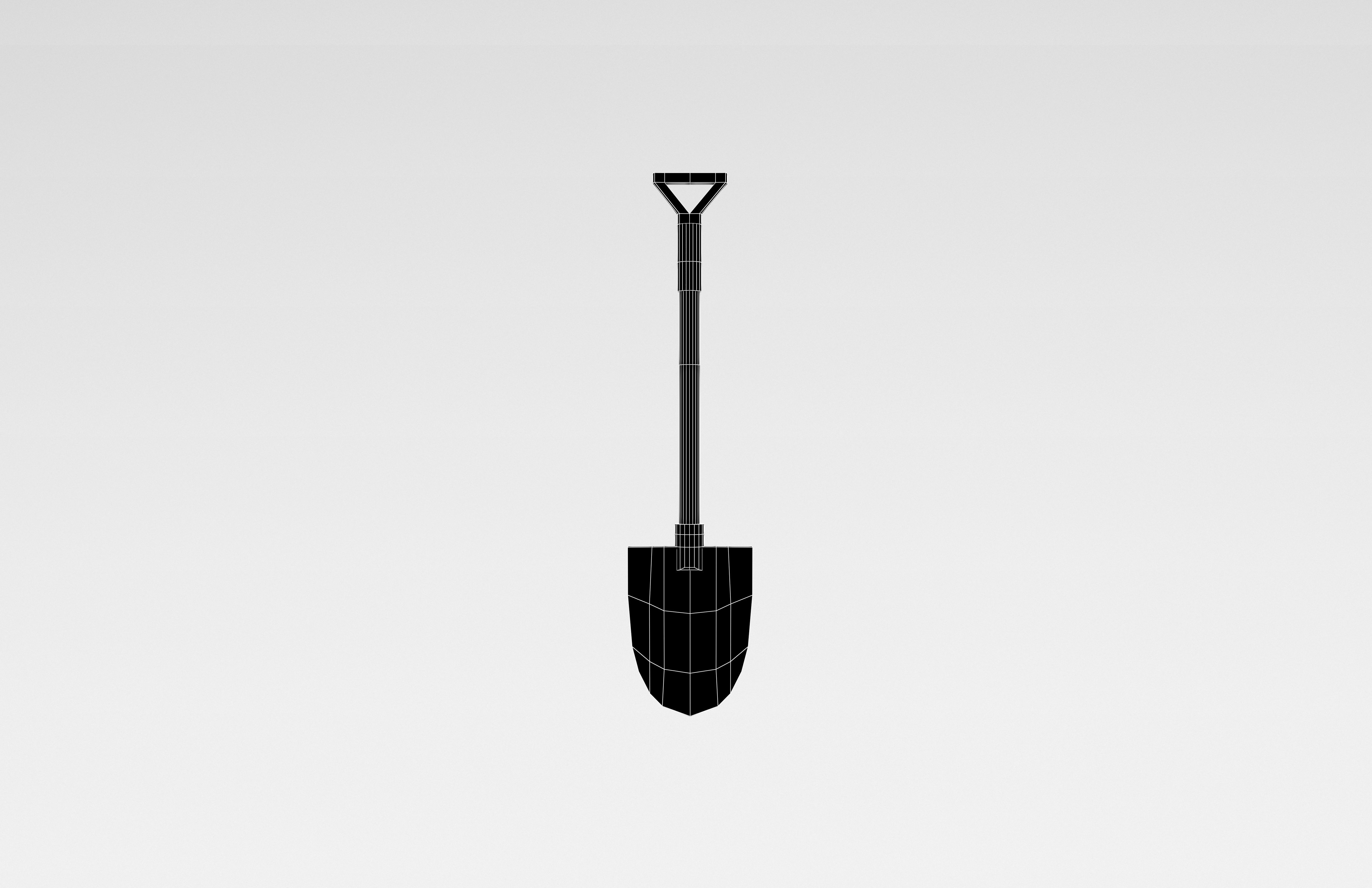 Shovel v1 004 Low-poly 3D model_5