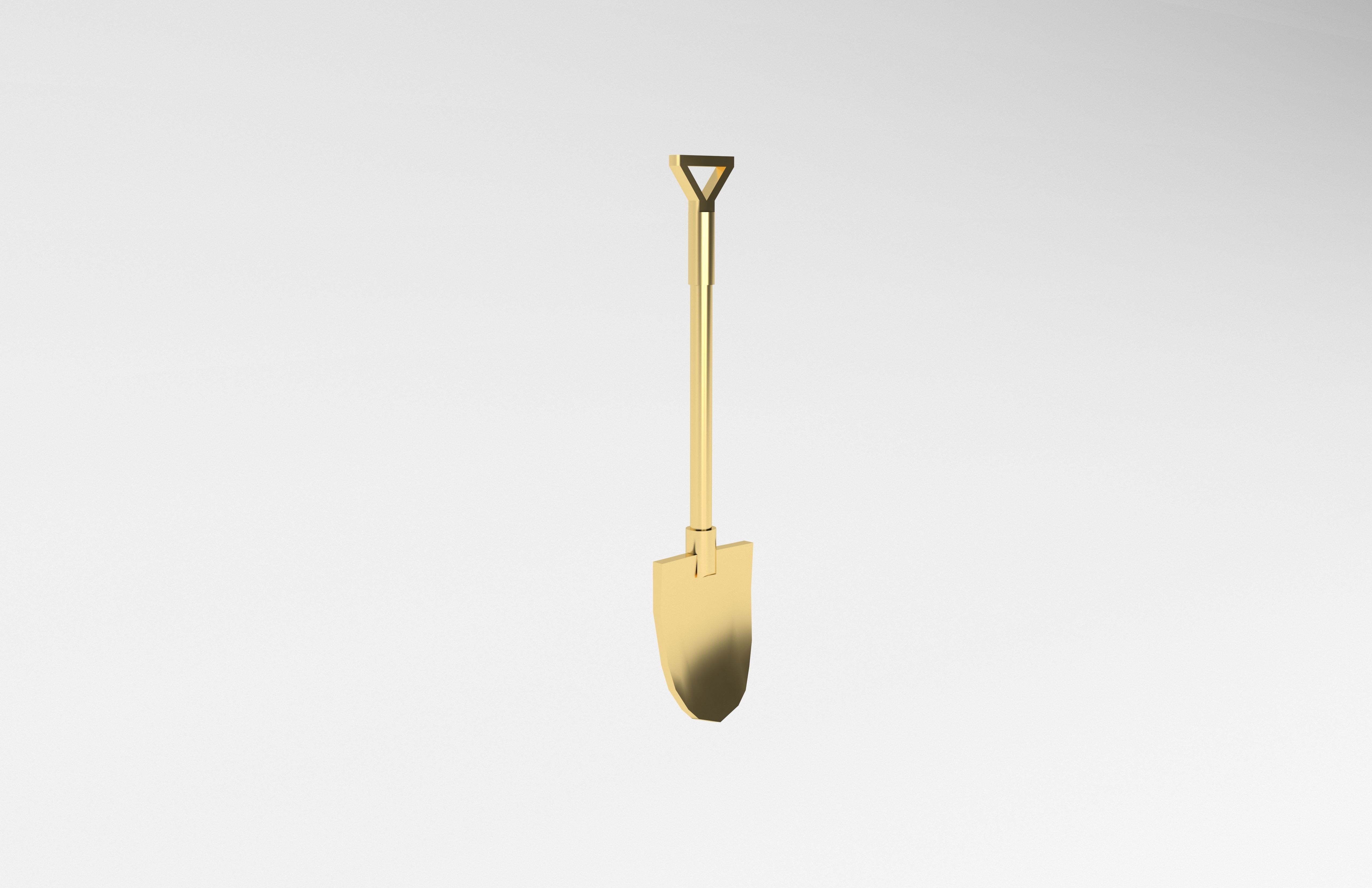 Shovel v1 004 Low-poly 3D model_3