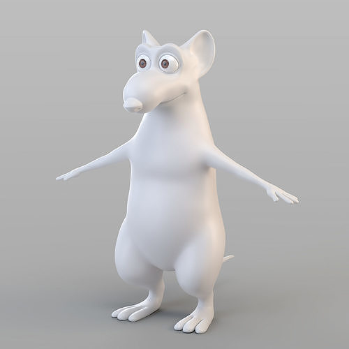Cartoon Big Mouse 3D model