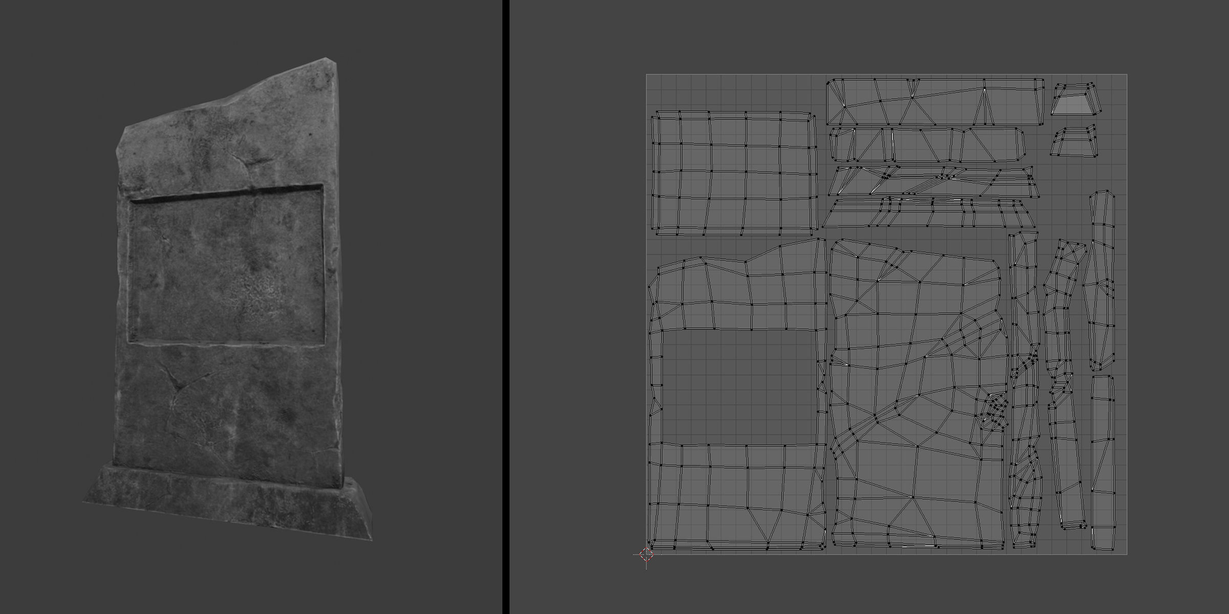 Tombstone - 4 Models - 4k Textures - Low-poly 3D model_4