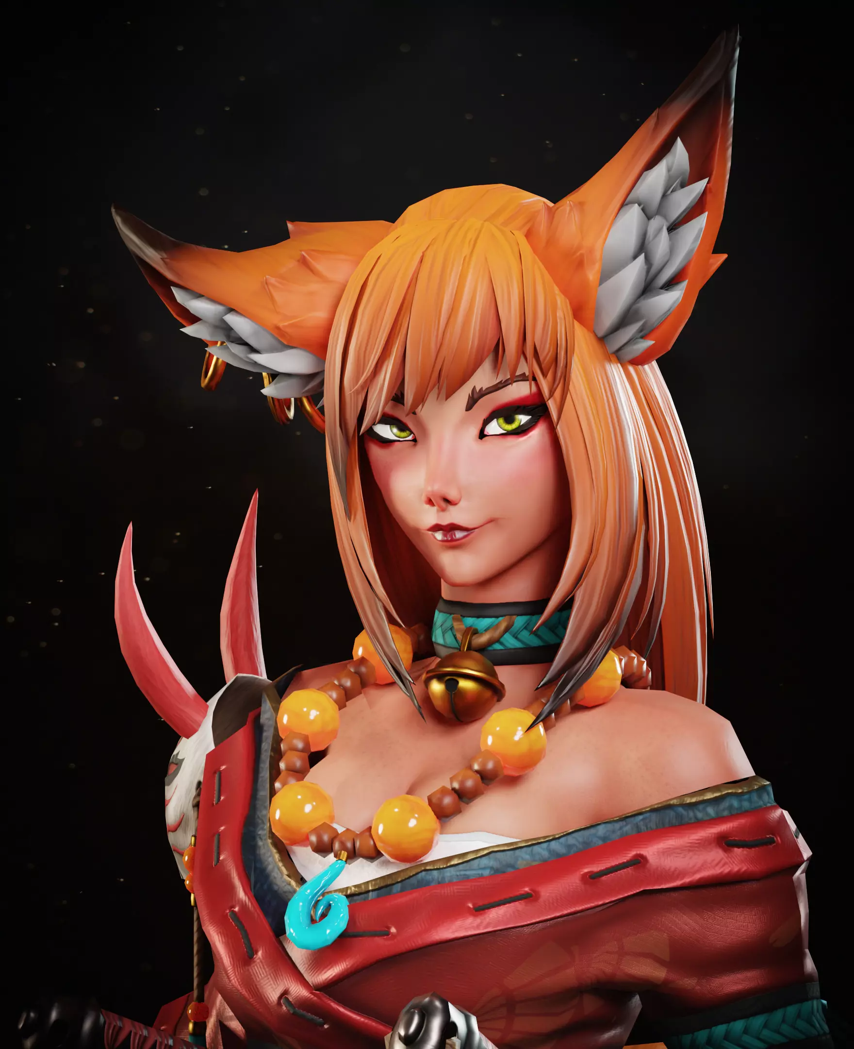 Kyoko - Game Ready Character Low-poly 3D model_0