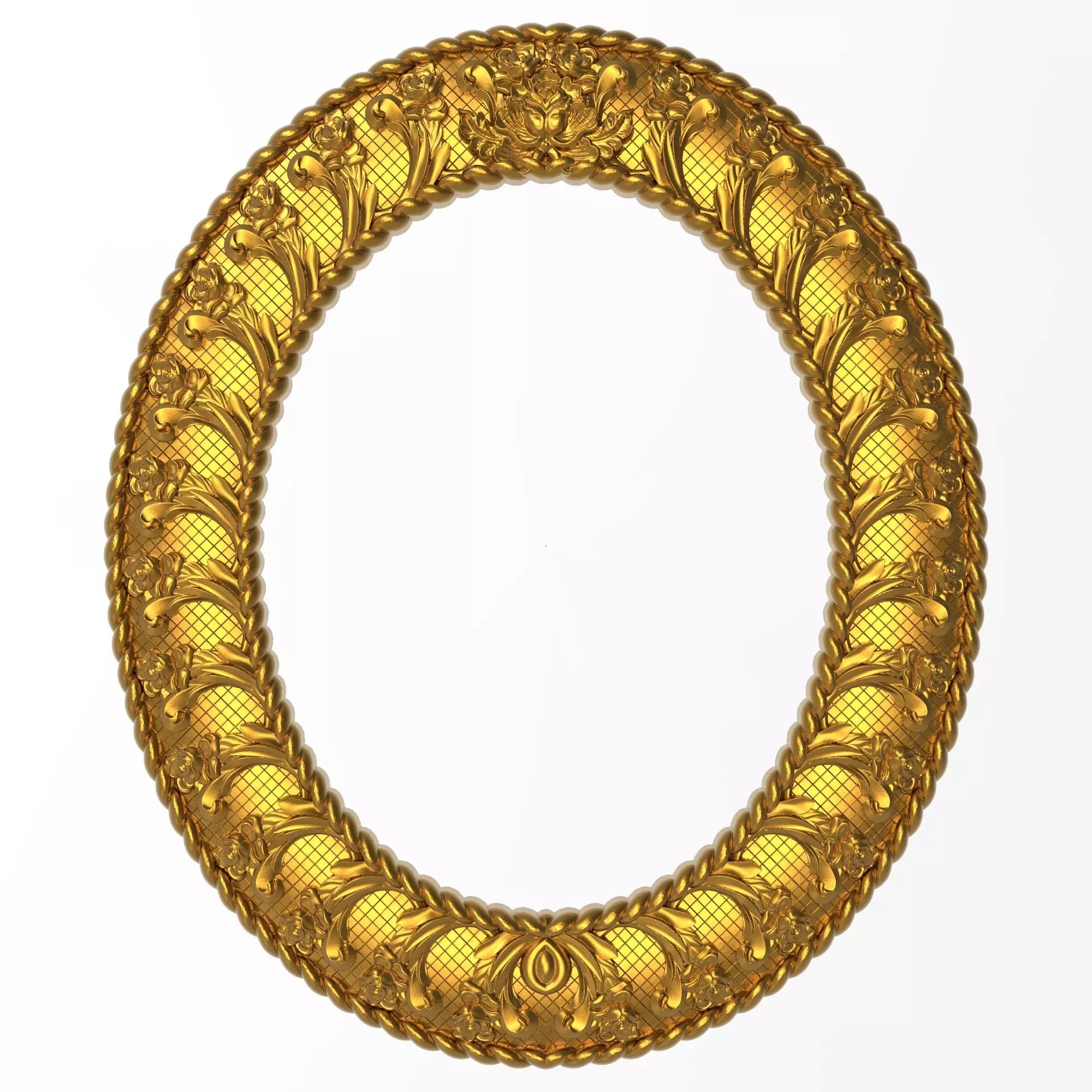 Carved Picture Frame 3D model_0